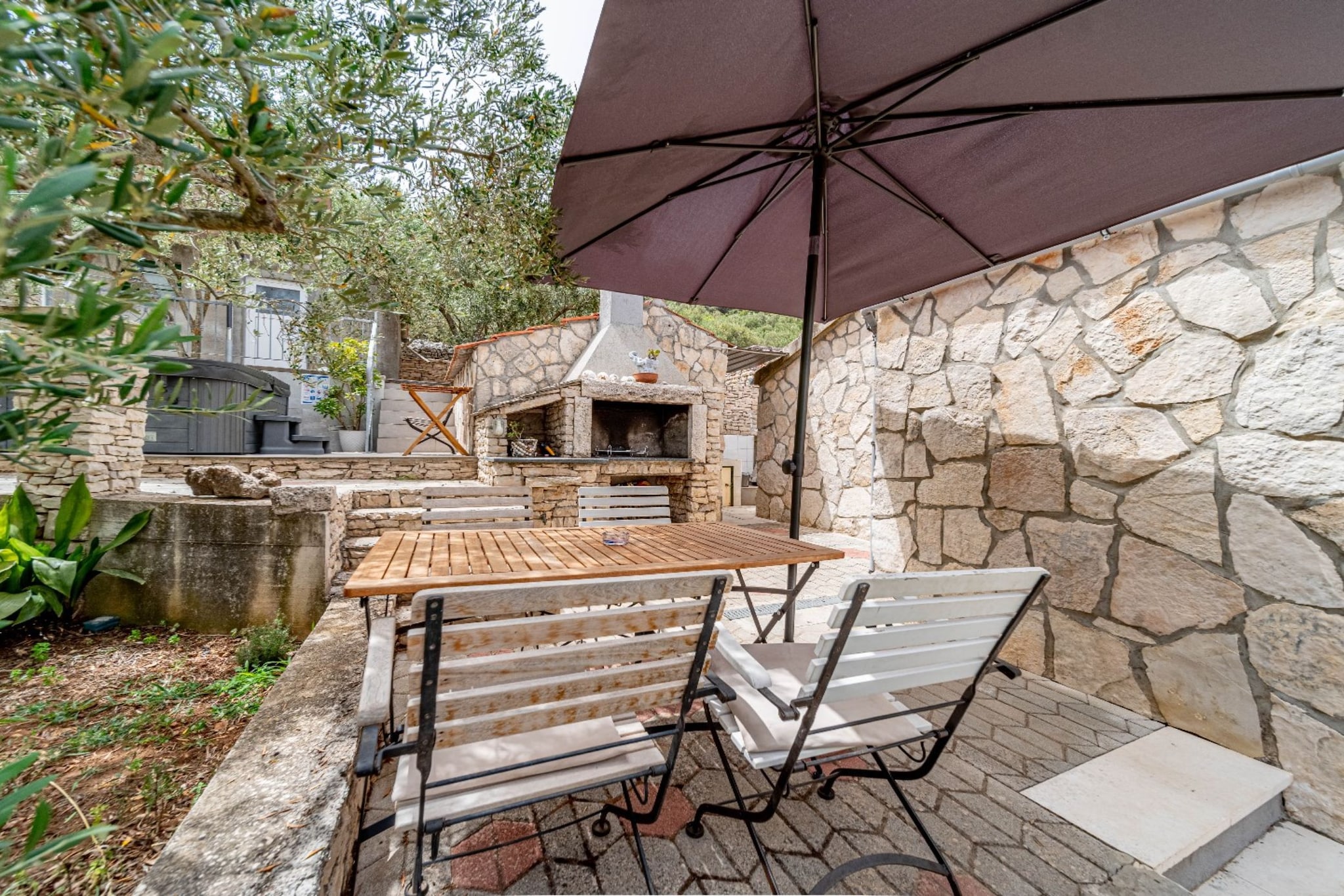 Stone House Blaca - Two Bedroom Stone House with Terrace and Sea View-Terrasbalkon