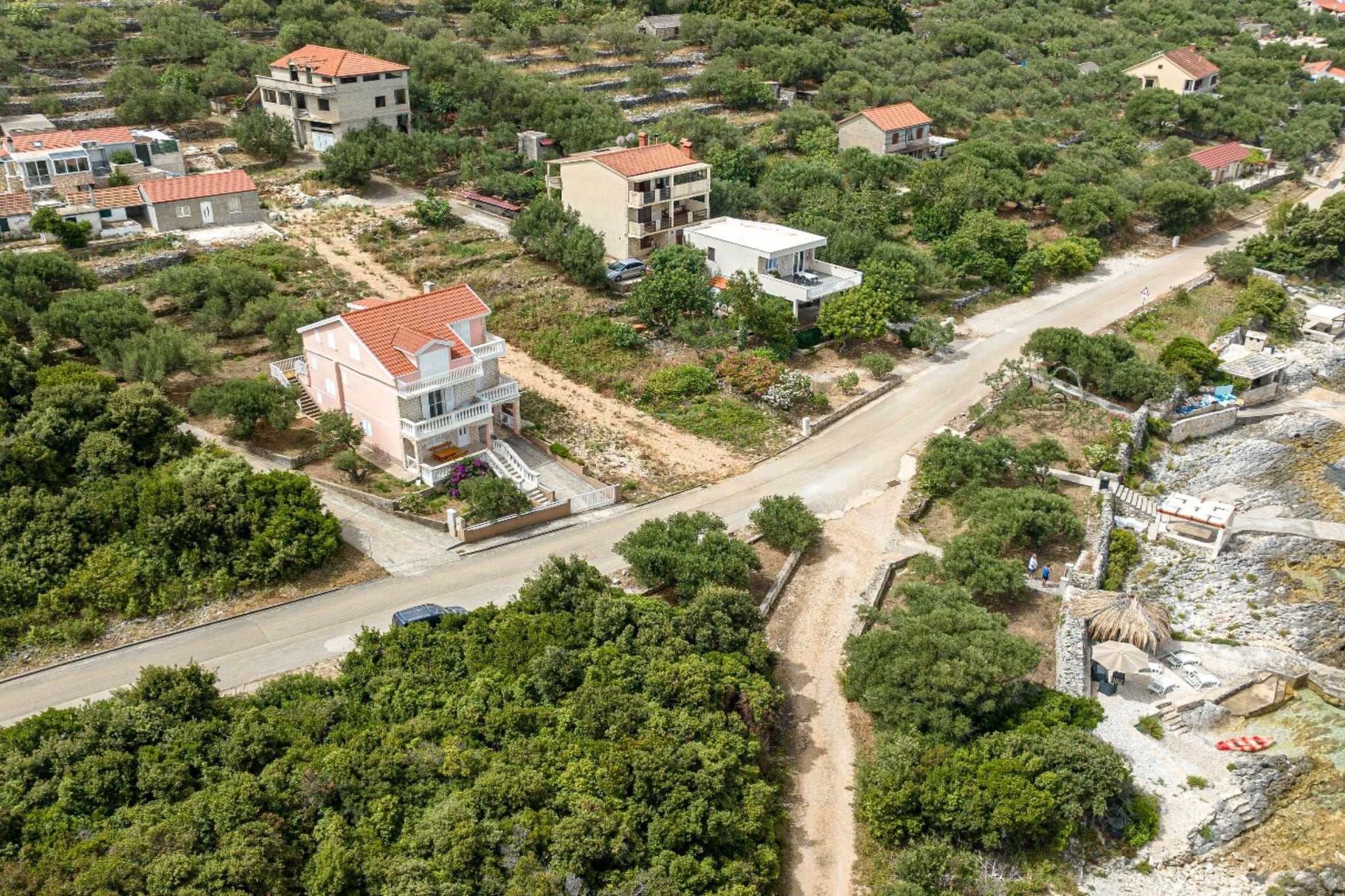 Stone House Blaca - Two Bedroom Stone House with Terrace and Sea View-Uitzicht