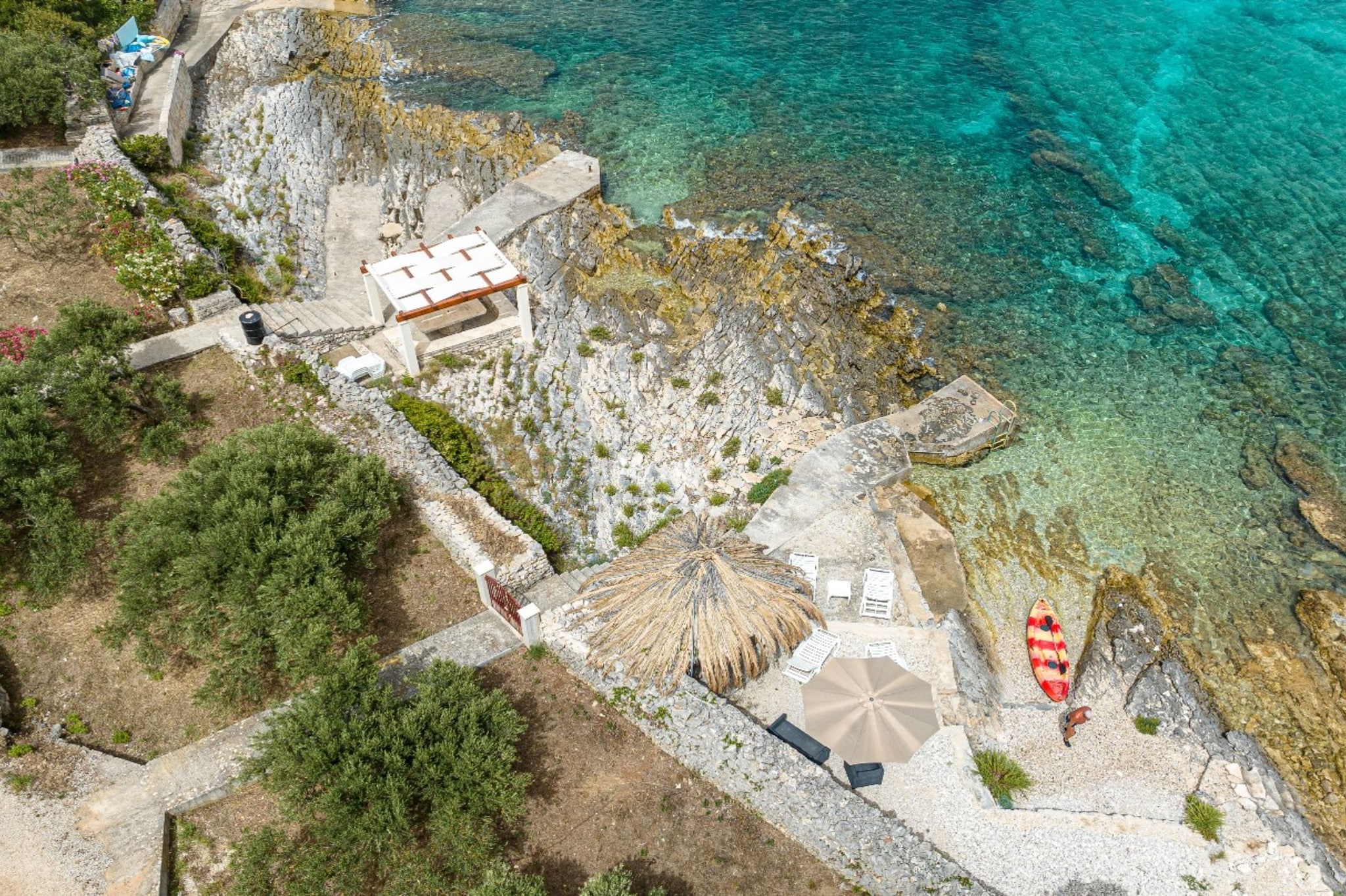Stone House Blaca - Two Bedroom Stone House with Terrace and Sea View-Uitzicht