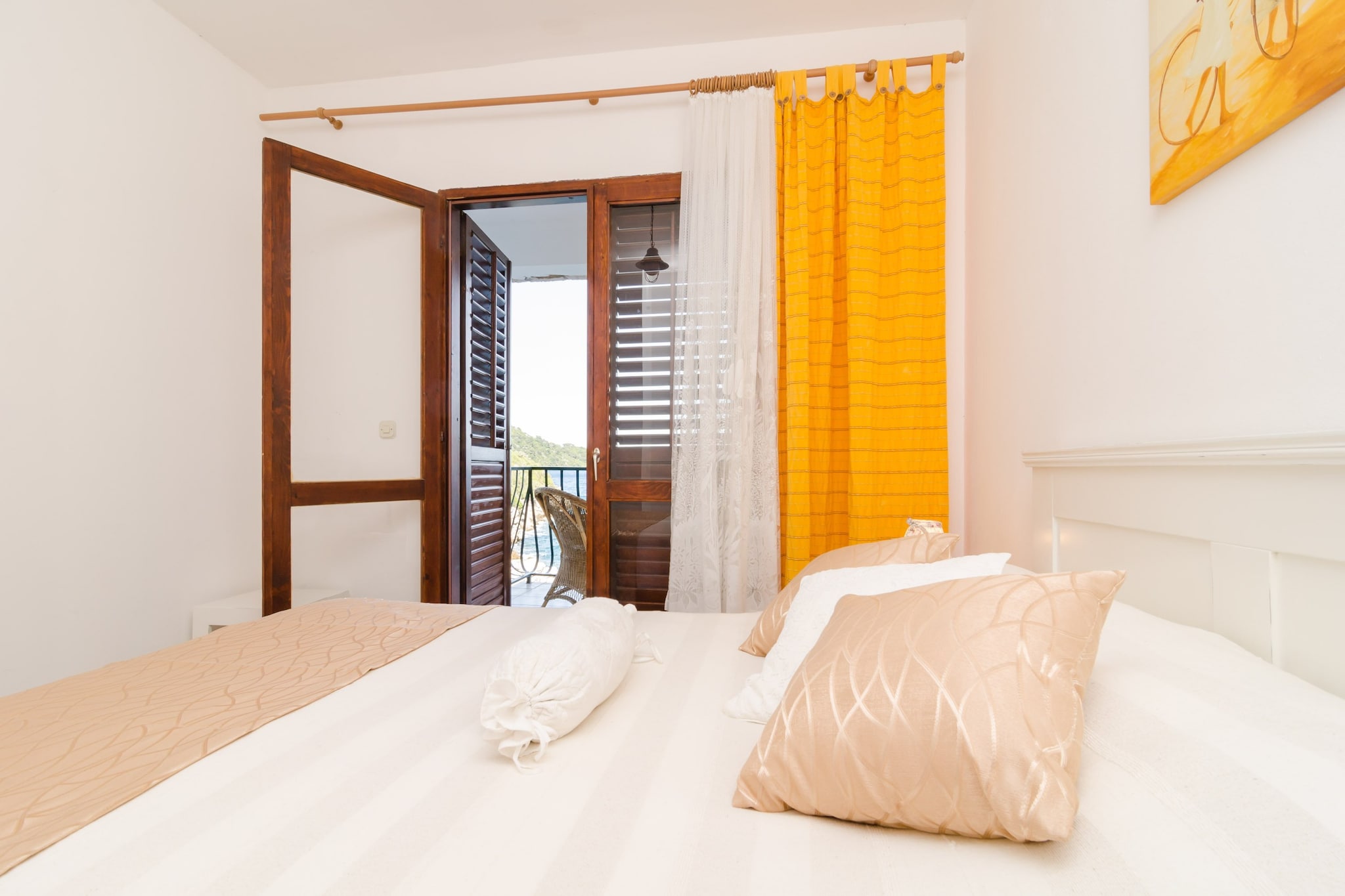 Apartments Anelić- Two Bedroom Apartment with Terrace and Sea View A2-Slaapkamer