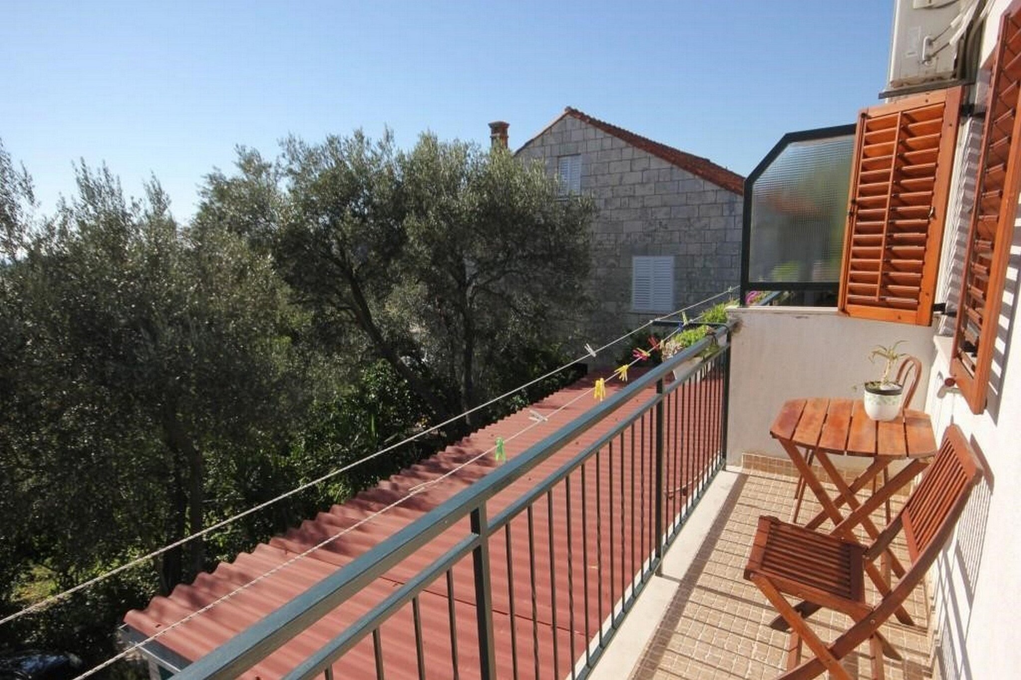 Villa Ro - Ela - One Bedroom Apartment with Balcony and Sea View - A1-Terrassenbalkon