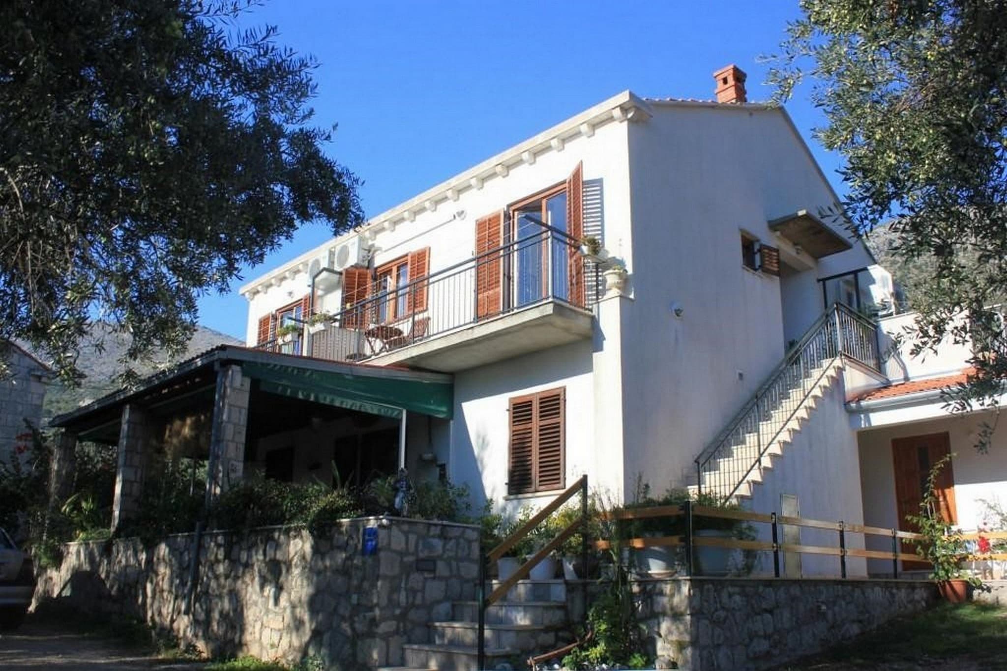 Villa Ro - Ela - One Bedroom Apartment with Balcony and Sea View - A1-Außenbereich
