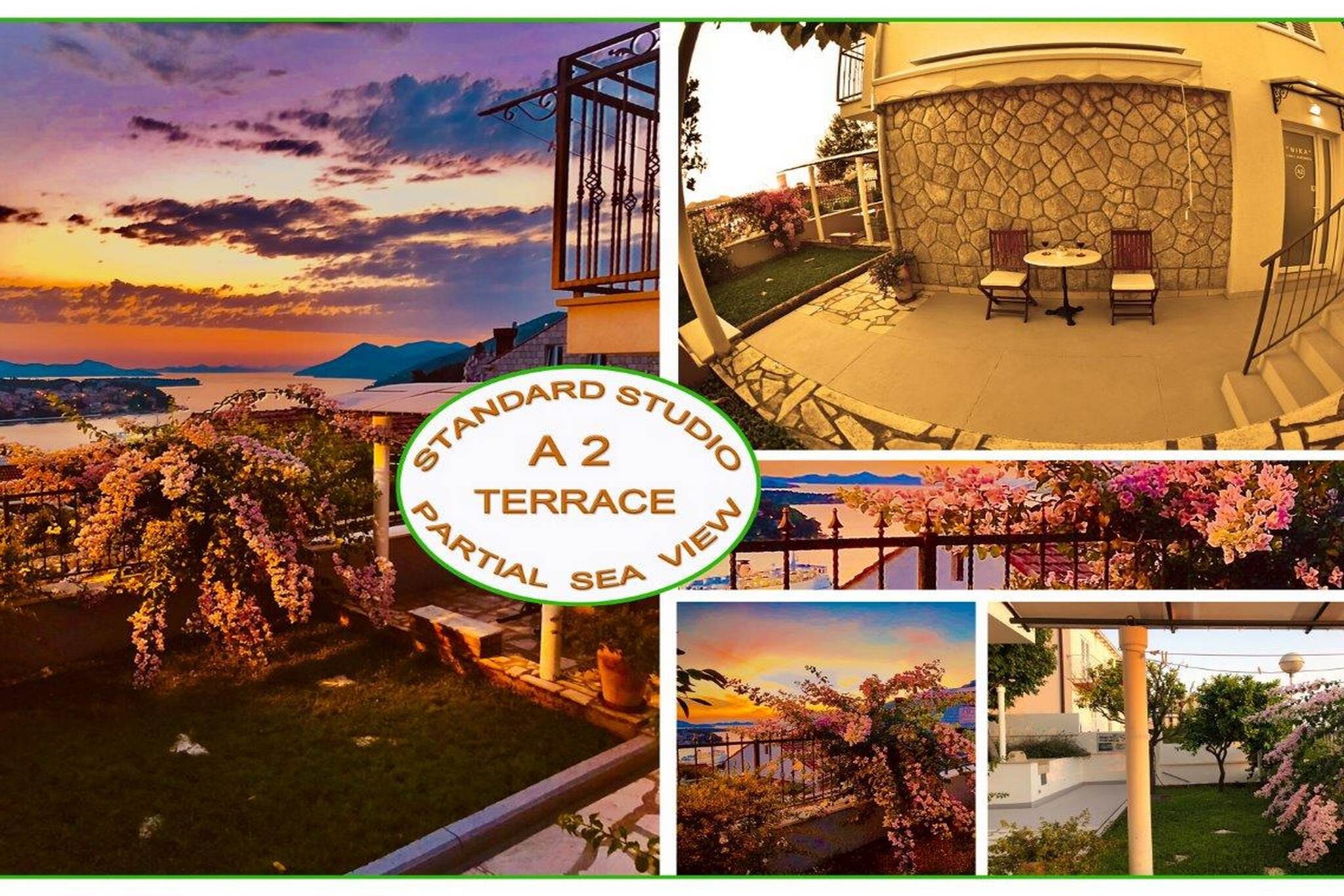 Nika Family Apartments - Standard Studio Apartment with Side Terrace and Partial Sea View (A2)