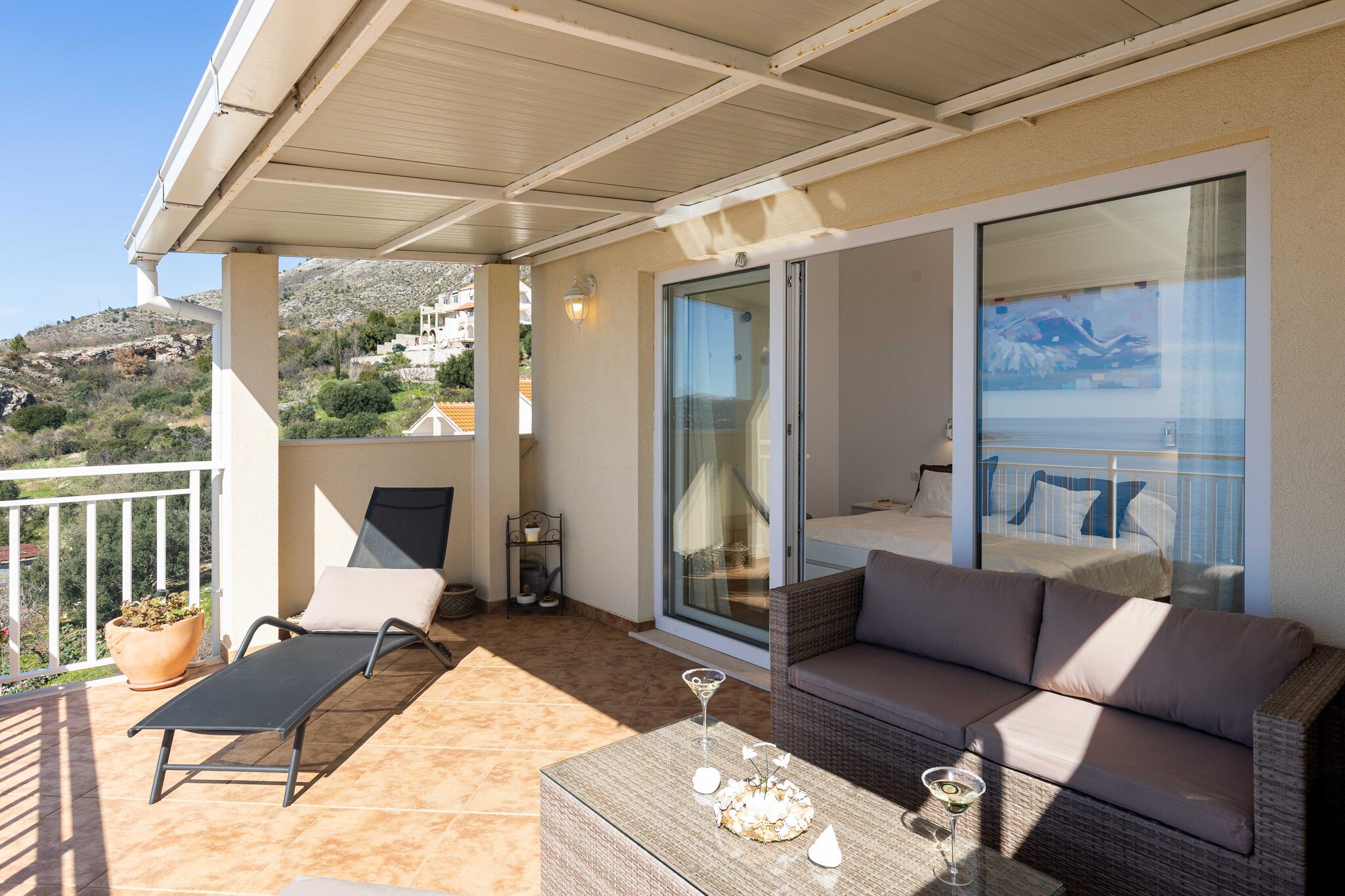 Apartment M&K - Two Bedroom Apartment with Balcony and Sea View-Terrasbalkon