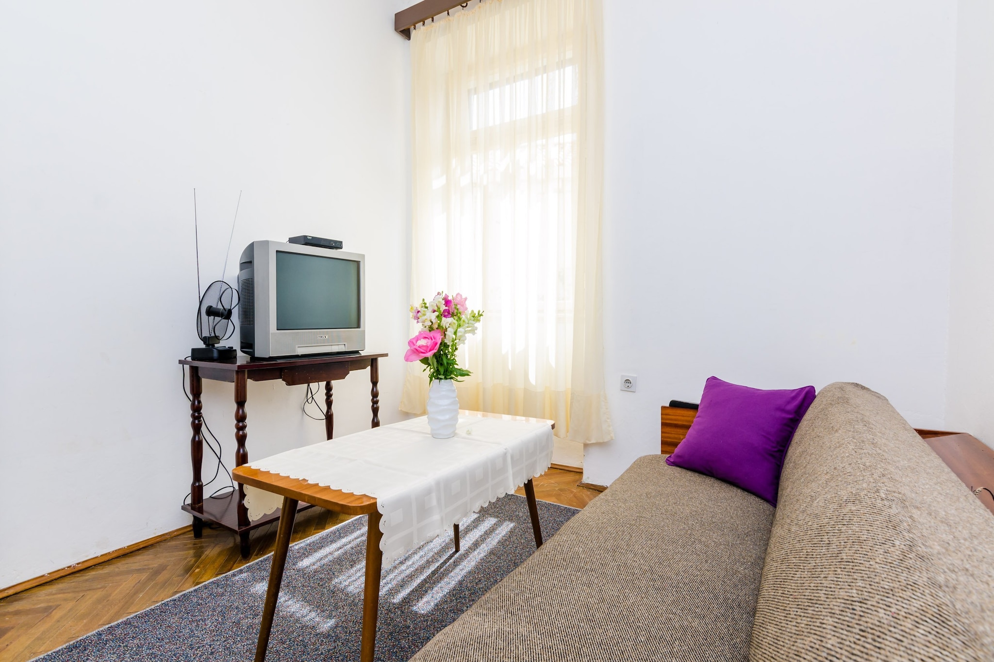 Apartment Lucy is situated in a quiet neighborhood near Dubrovnik's Main Bus Station and Ferry Port, connecting the mainland with various Dalmatian islands. Apartment's location is perfect for getting to know undiscovered areas of Dubrovnik and visiting Dubrovnik's breathtaking archipelago.
This Two Bedroom Apartment with Terrace and City View features WiFi, air-conditioning and flat-screen TV. Kitchen is equipped with an oven, stove, fridge, water kettle and toaster. Bathroom includes bathtub, washing machine and hair dryer. Terrace with an outdoor seating area overlooks the city.
Parking is public, off site and charges apply.
This Two Bedroom Apartment with Terrace and City View features WiFi, air-conditioning, flat-screen TV, kitchen, bathroom and terrace with an outdoor seating area and city view. Parking is public, off site and charges apply.
Grocery stores, green market, restaurants, cafes, bakeries and ATM's can be found down at the waterfront. Famous Lapad Bay beaches are 2.5 km away. The famous Old Town of Dubrovnik is 3 km away, with various beaches, historic sights, restaurants, cafes, bars and shops. Nearest bus station is within walking distance from the apartment, with buses passing frequently and it takes less than a 10 minute ride to the Old Town, or 30 minute walk.
Dubrovnik Airport is 21 km away from the property.
Dubrovnik Airport is 21 km away from the property.