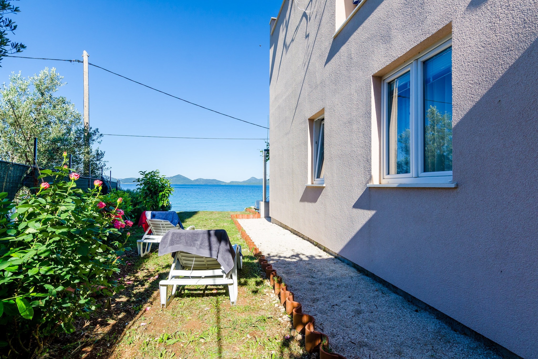 Apartments Kola's Mill - One Bedroom Apartment with Terrace and Sea View (A2)-Tuinen zomer