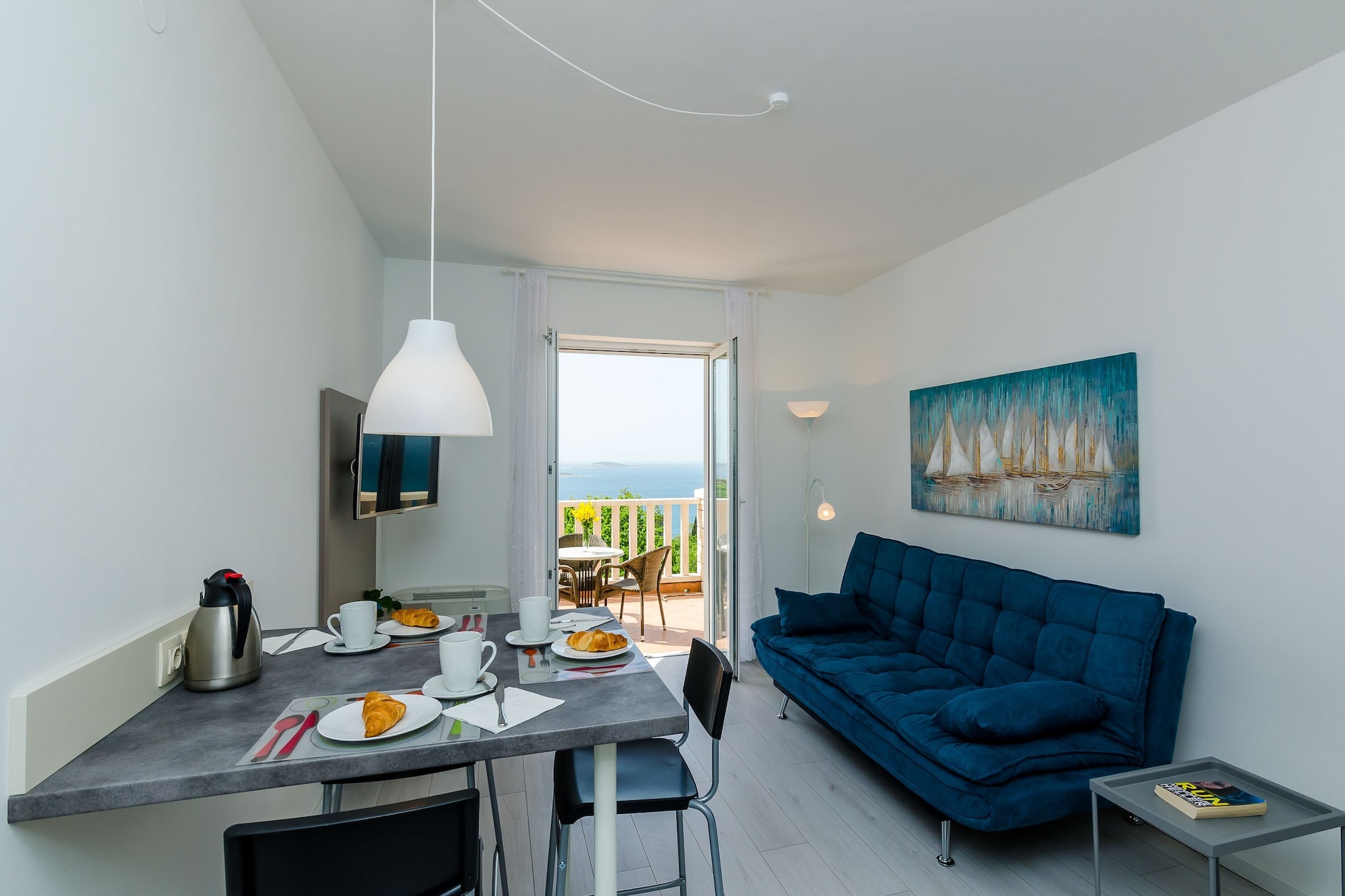 Villa Panorama is located in a small village of Plat, between Cavtat and Dubrovnik. 
Property offers 6 accommodation units.
Free parking place is available on site. Laundry service is available on request at an additional cost 8 euros.
Note: 
Languages Known: Italian , German , French and English.
Extra charge for Baby Cot: 15 euros.

This deluxe apartment is located on the upper floor. It features living area with seating area and flat screen TV. Free WiFi and air conditioning are provided. Apartment features kitchenette. Private bathroom comes with shower and hair dryer. Linen and towels are provided. Apartment features furnished terrace.

The nearest beach is located 400 m away from the property. The center of Mlini is 2 km from Villa Panorama. The grocery shop is located 3 kilometers away, while a restaurant serving local and Mediterranean cuisine and freshly prepared seafood can be reached within 200 meters. Pharmacy can be found at 3 km distance.

Dubrovnik Airport is 8 km away. while Dubrovnik Bus Station and Ferry Port, connecting the mainland with various Dalmatian islands, are 20 minutes ride from the apartment,
