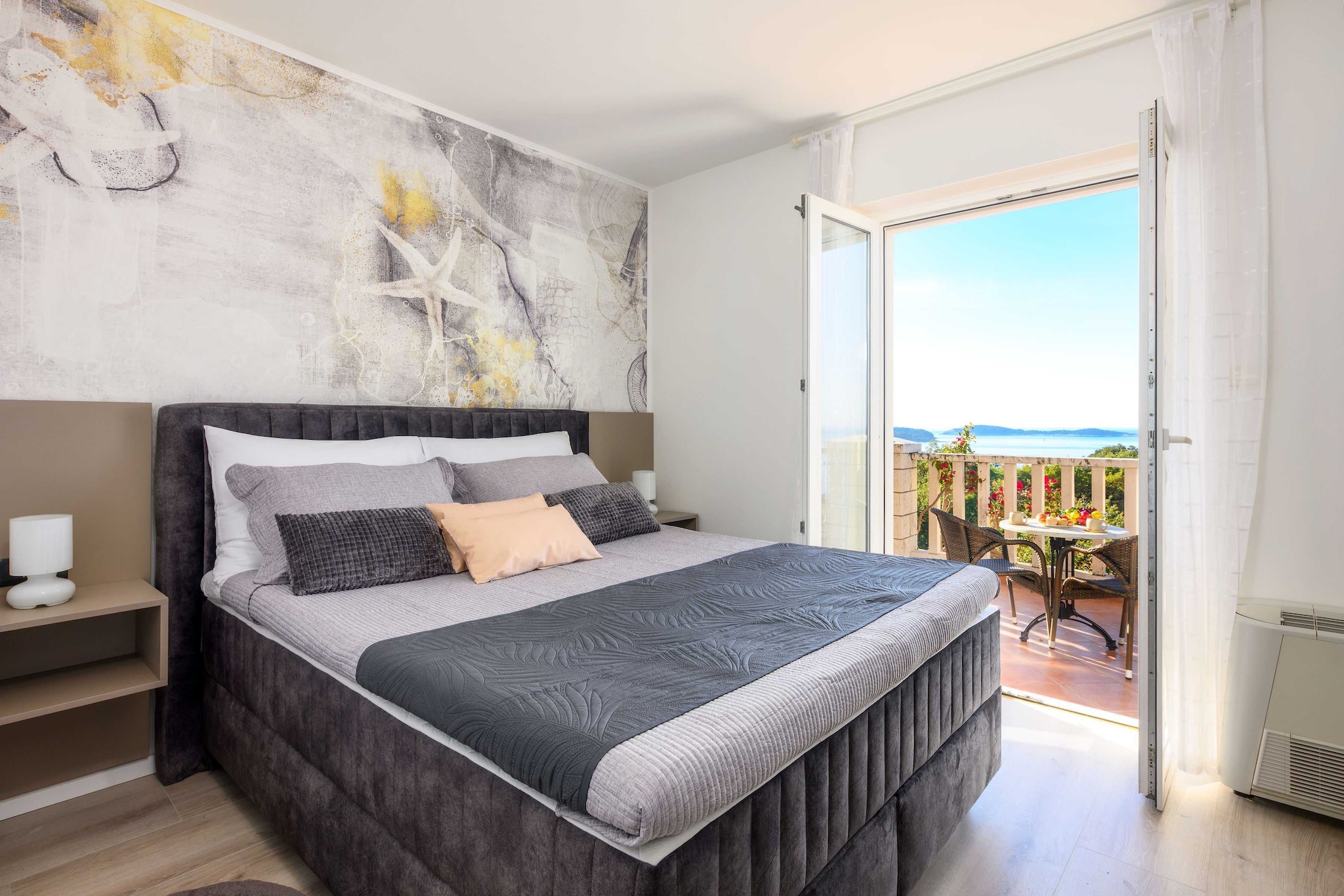 Villa Panorama Dubrovnik (S1) - Deluxe Double Room with Terrace and Sea View