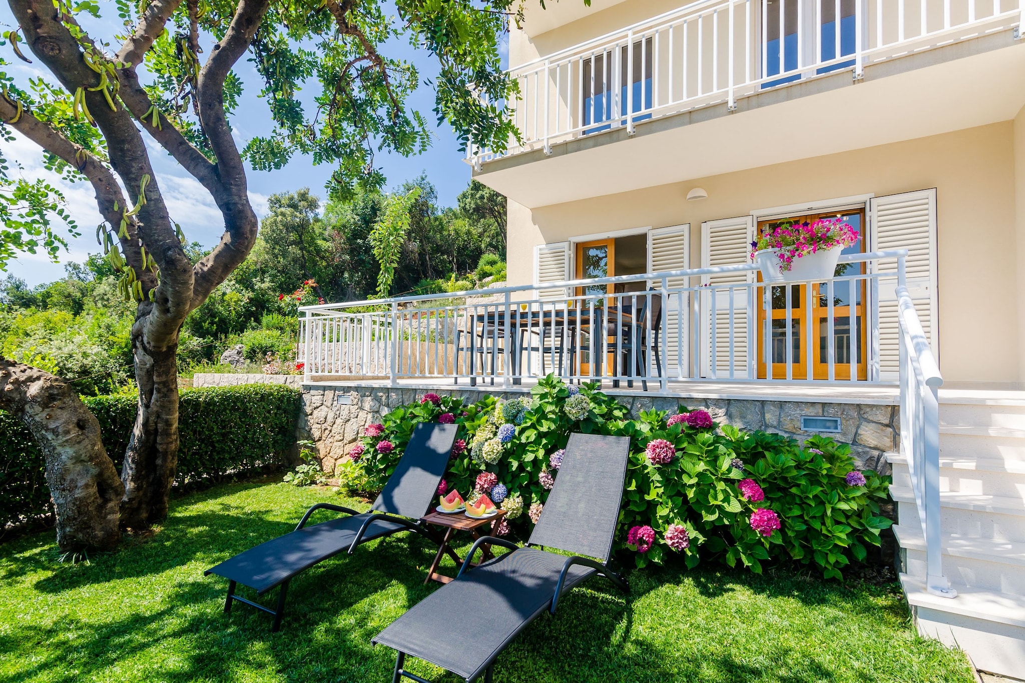 Apartments Sara (Molunat) - One Bedroom Apartment with Terrace and Sea View-Terrasse