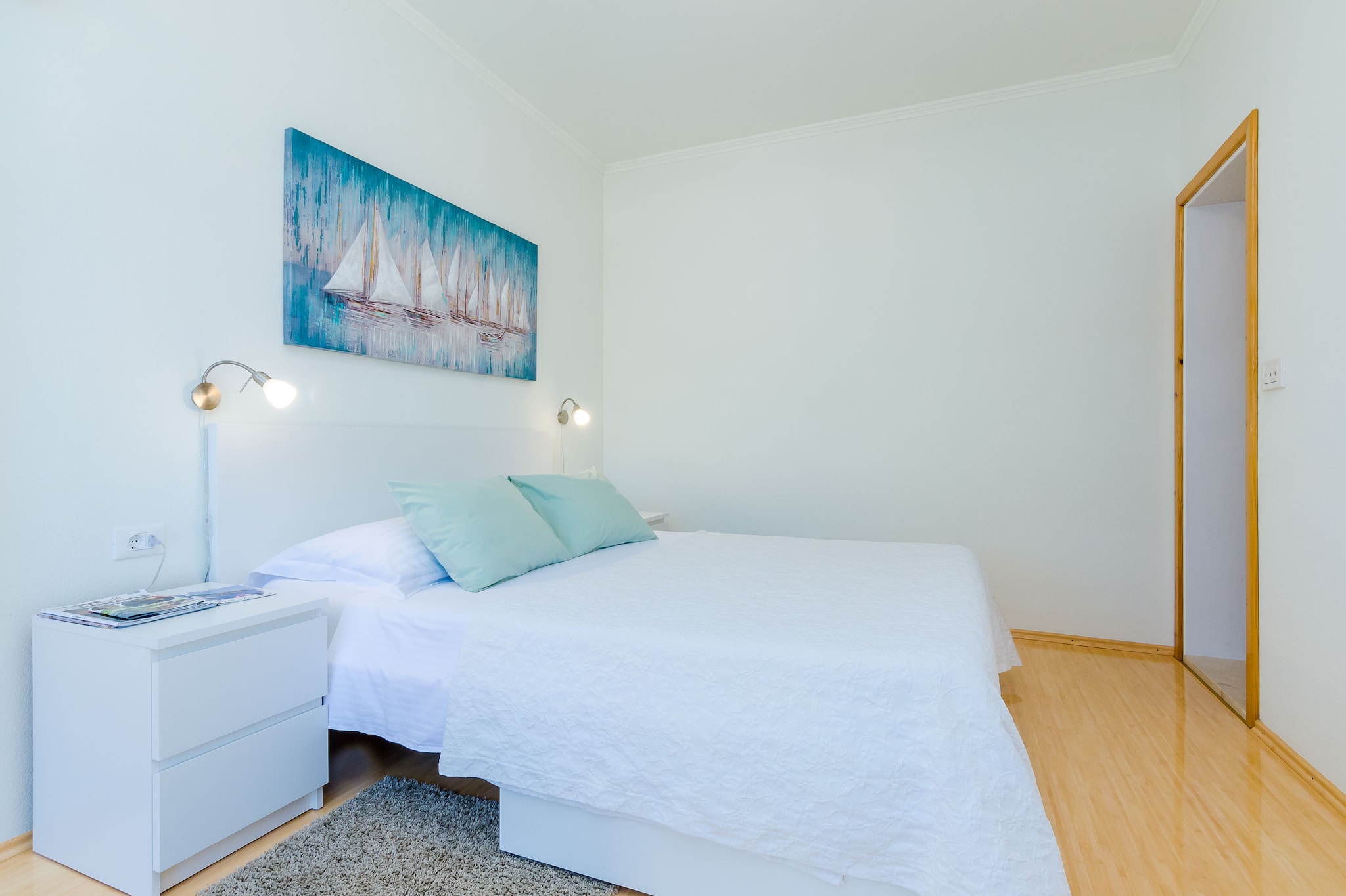 Apartments Sara (Molunat) - One Bedroom Apartment with Terrace and Sea View-Chambre