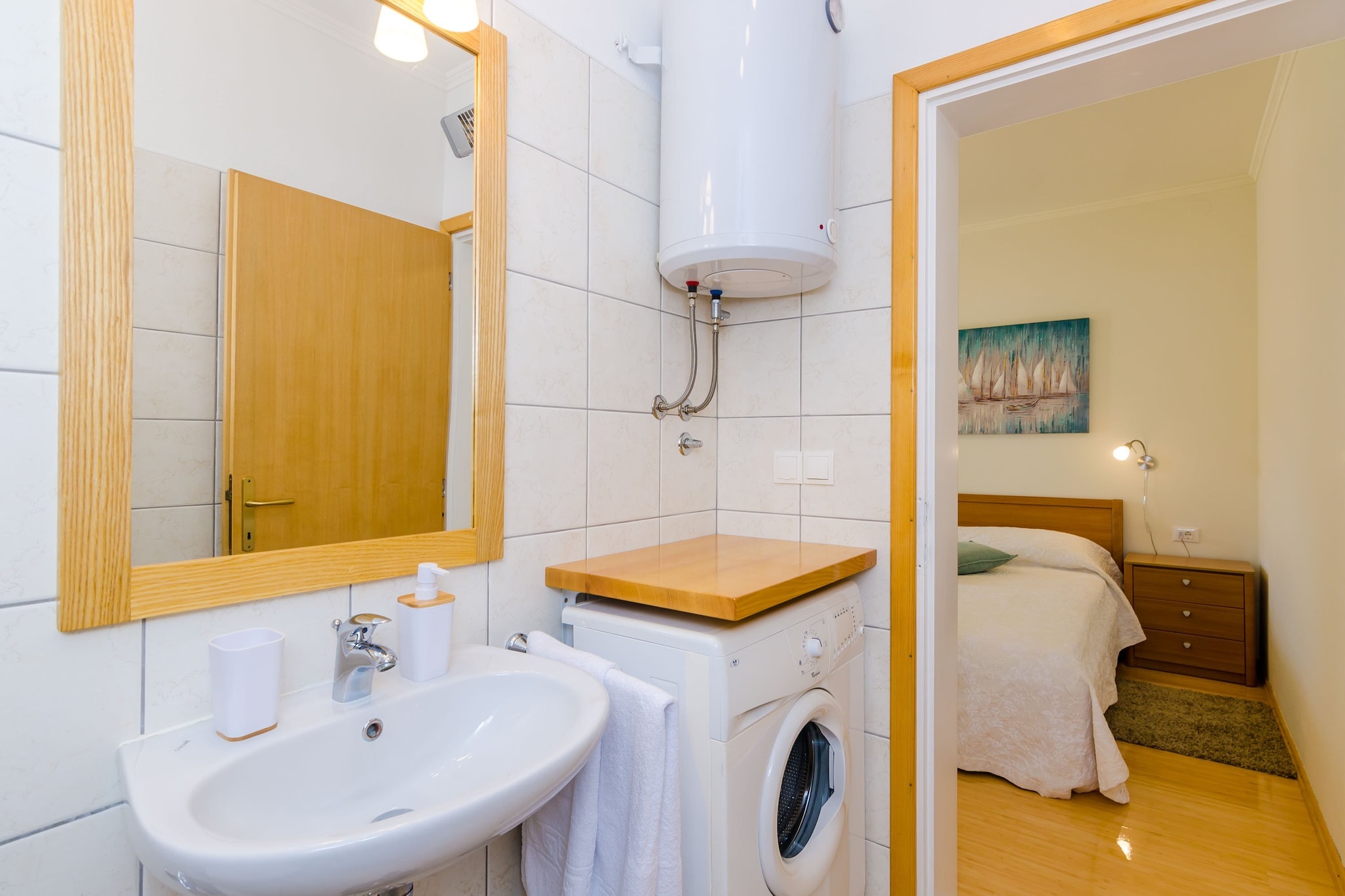 Apartments Sara (Molunat) - One Bedroom Apartment with Terrace and Sea View-Salle de bain