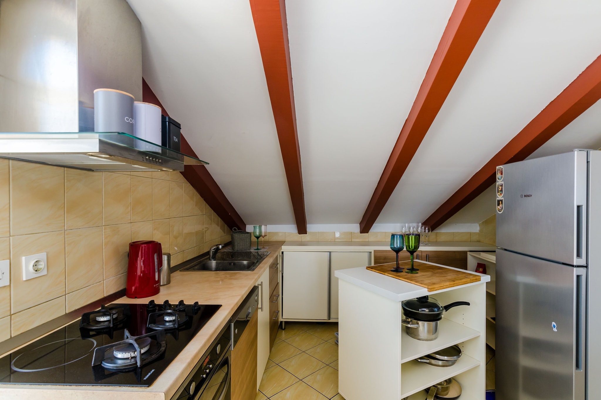 Apartment Lukas Dubrovnik - One Bedroom Apartment with Terrace and Sea View-Keuken