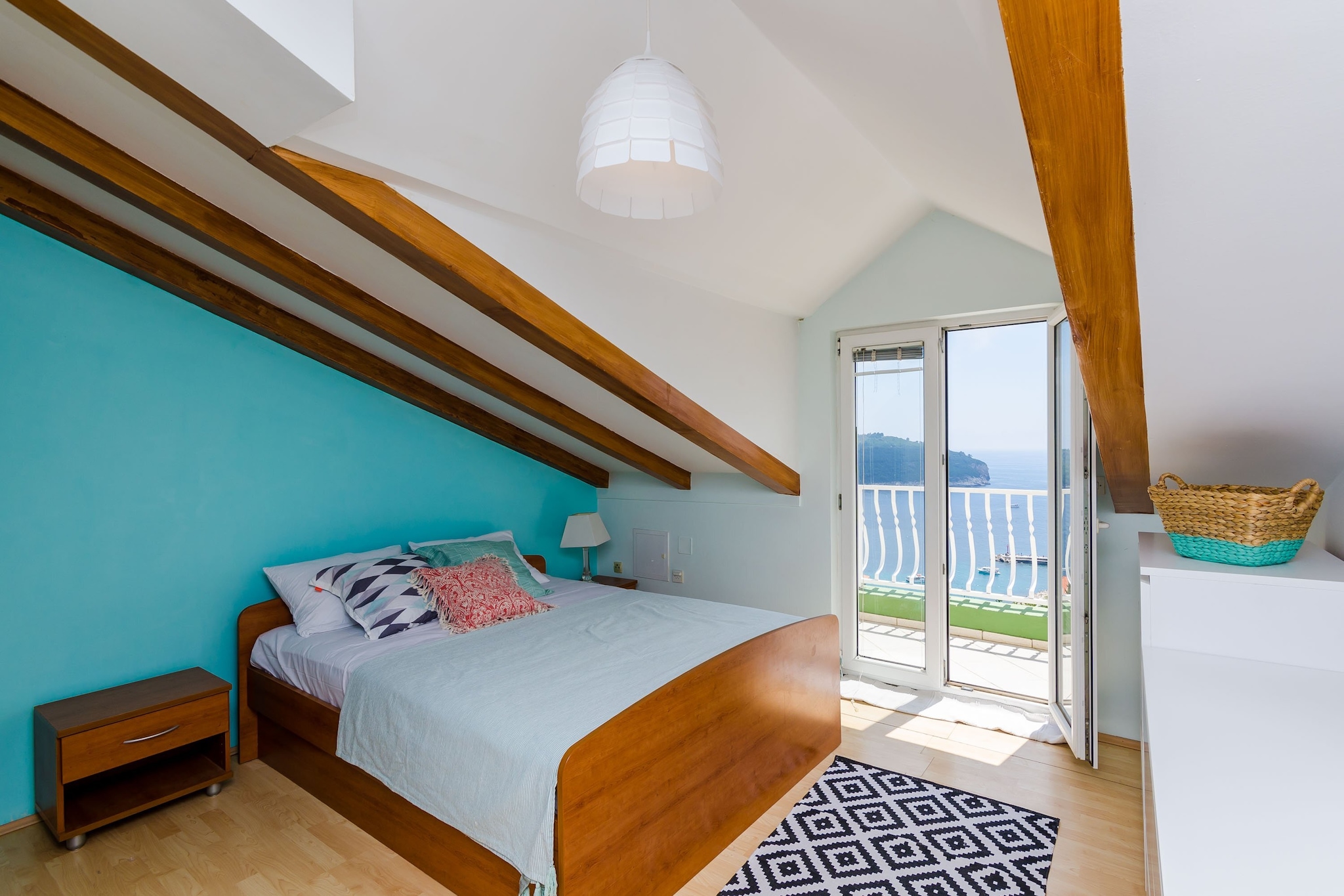 Apartment Lukas Dubrovnik - One Bedroom Apartment with Terrace and Sea View-Slaapkamer