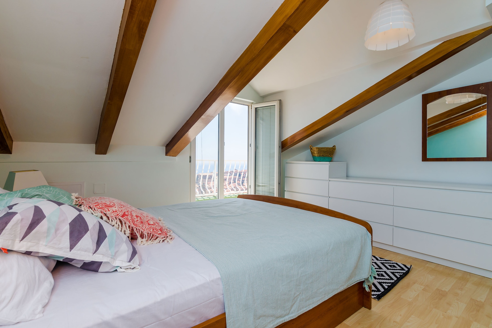 Apartment Lukas Dubrovnik - One Bedroom Apartment with Terrace and Sea View-Slaapkamer