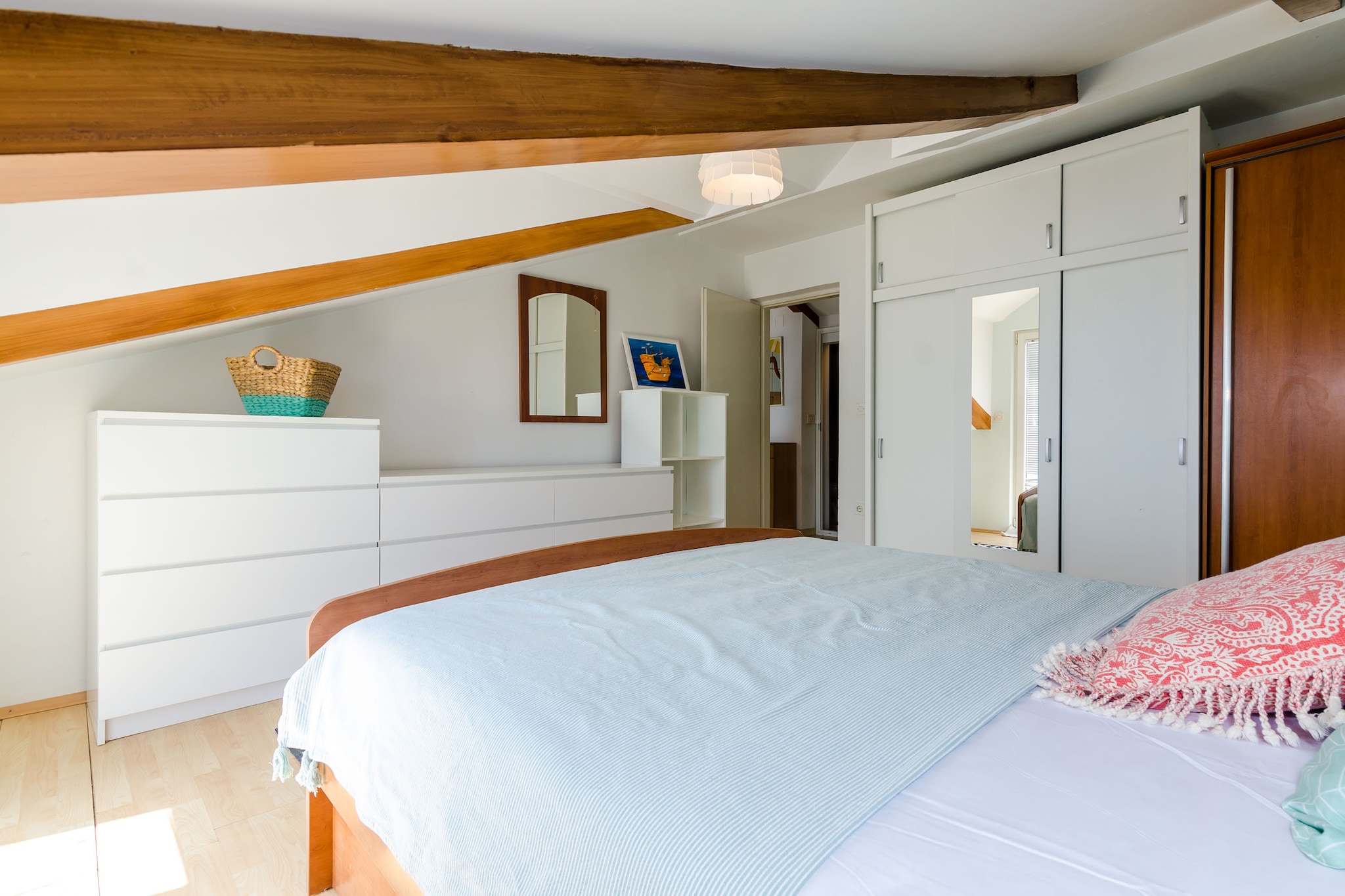 Apartment Lukas Dubrovnik - One Bedroom Apartment with Terrace and Sea View-Slaapkamer