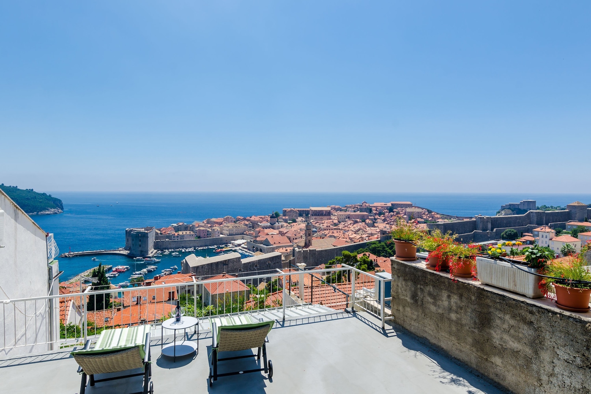 Apartment Lukas Dubrovnik - One Bedroom Apartment with Terrace and Sea View-Terras