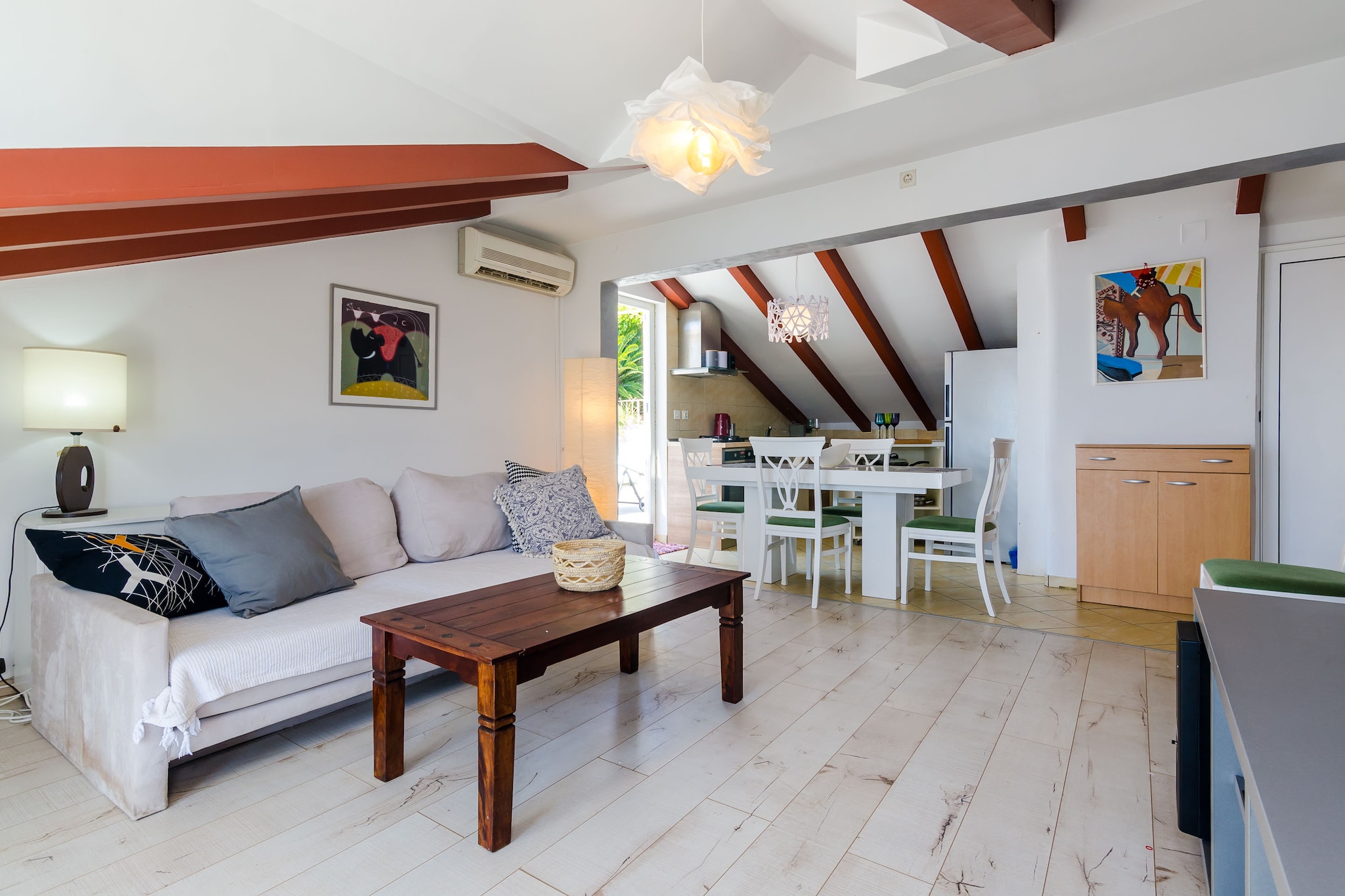 Apartment Lukas Dubrovnik - One Bedroom Apartment with Terrace and Sea View-Woonkamer