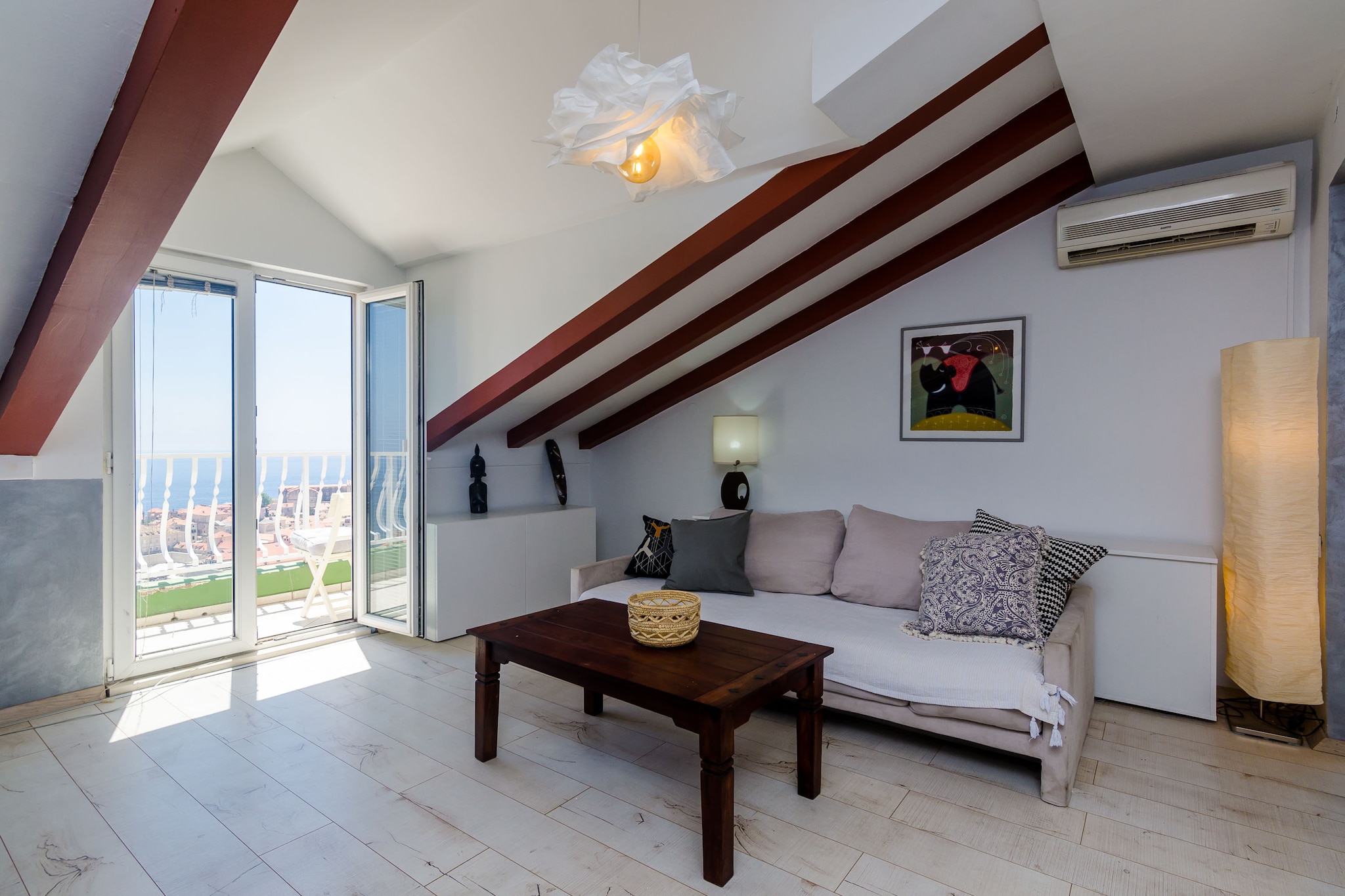 Apartment Lukas Dubrovnik - One Bedroom Apartment with Terrace and Sea View-Woonkamer