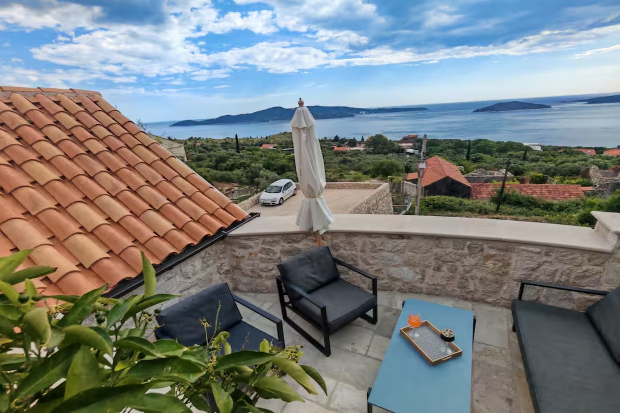 Villa Dalmata - Two-Bedroom House with Terrace and Sea View - Terrasse