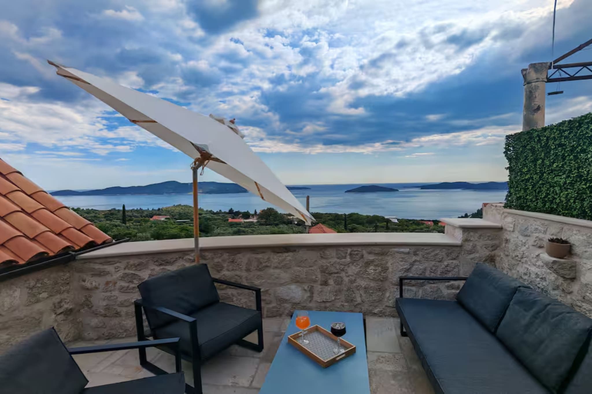 Villa Dalmata - Two-Bedroom House with Terrace and Sea View - Terrasse