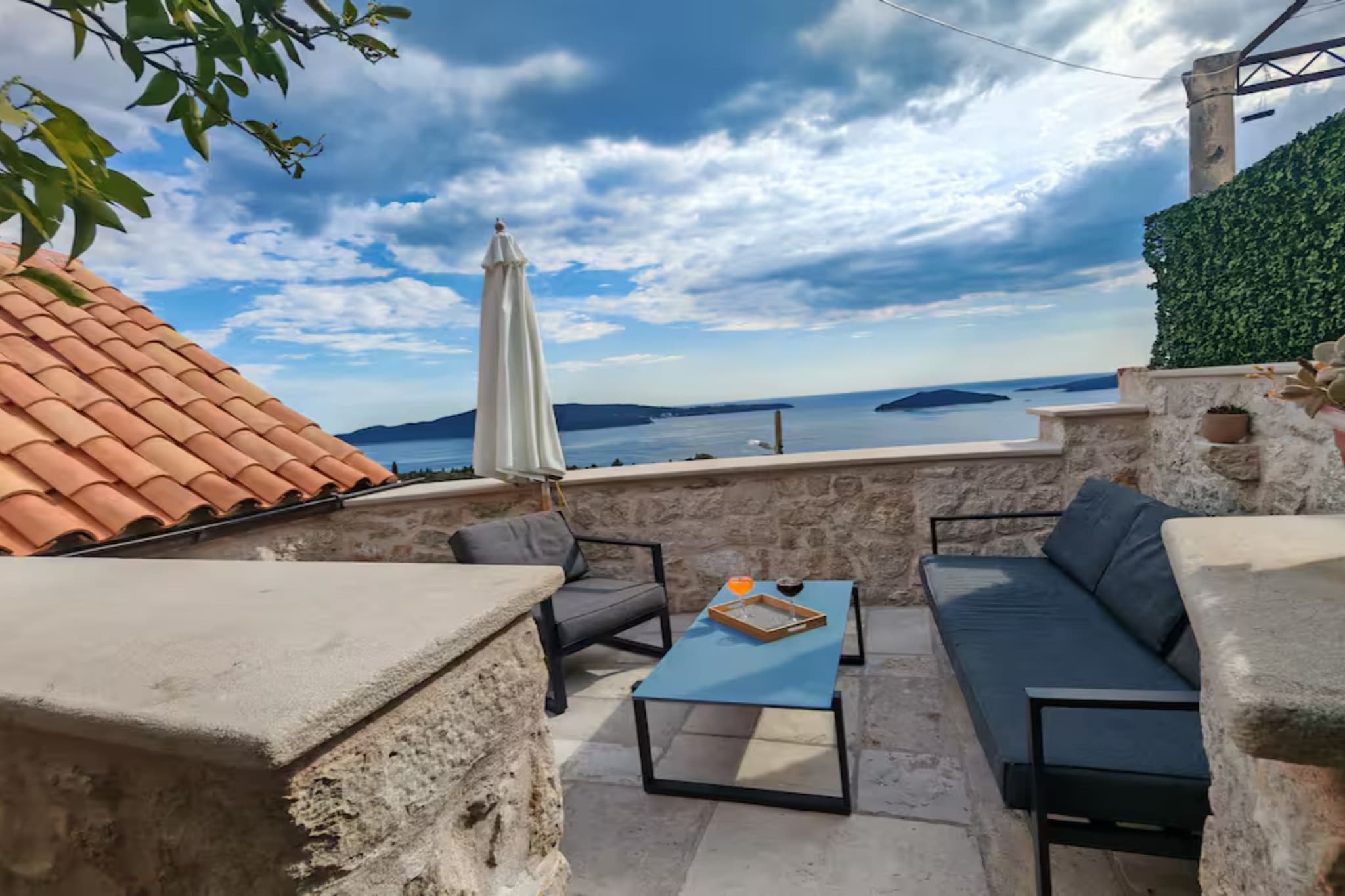 Villa Dalmata - Two-Bedroom House with Terrace and Sea View - Terrasse