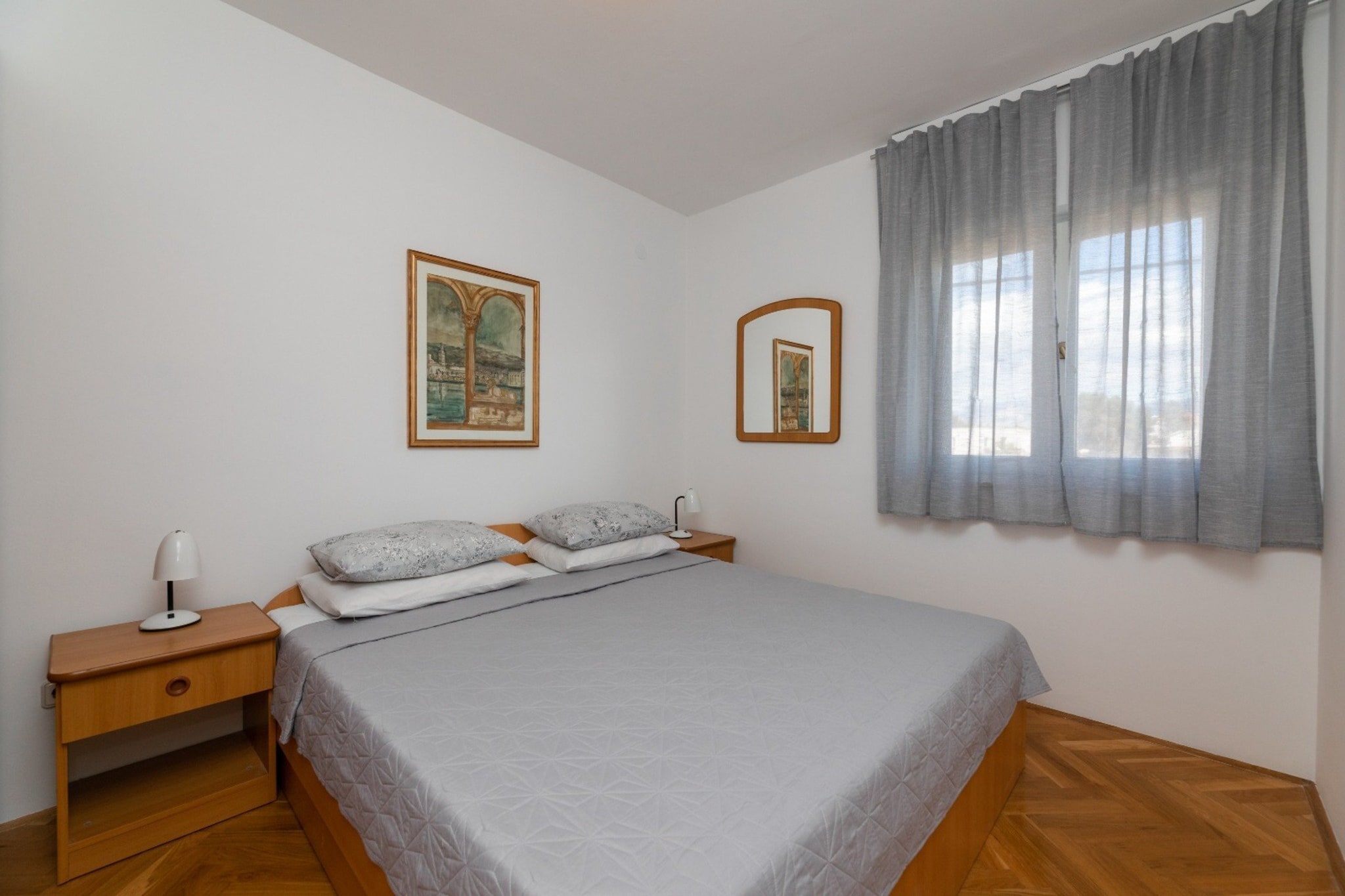 Villa Supetar Garden - Two Bedroom Apartment with Balcony-Slaapkamer