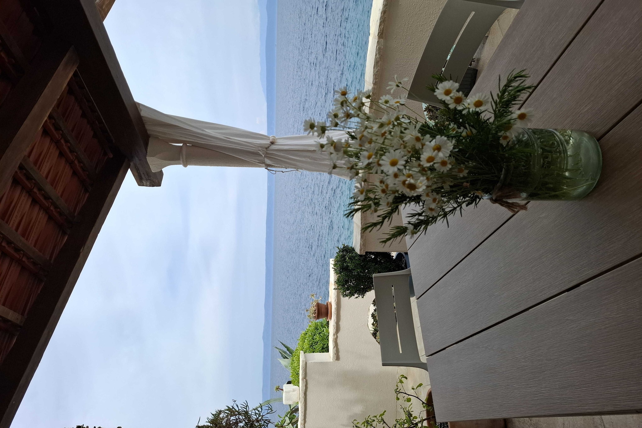 Holiday Home Luna - Two Bedroom Holiday Home with Sea View - Terrasse