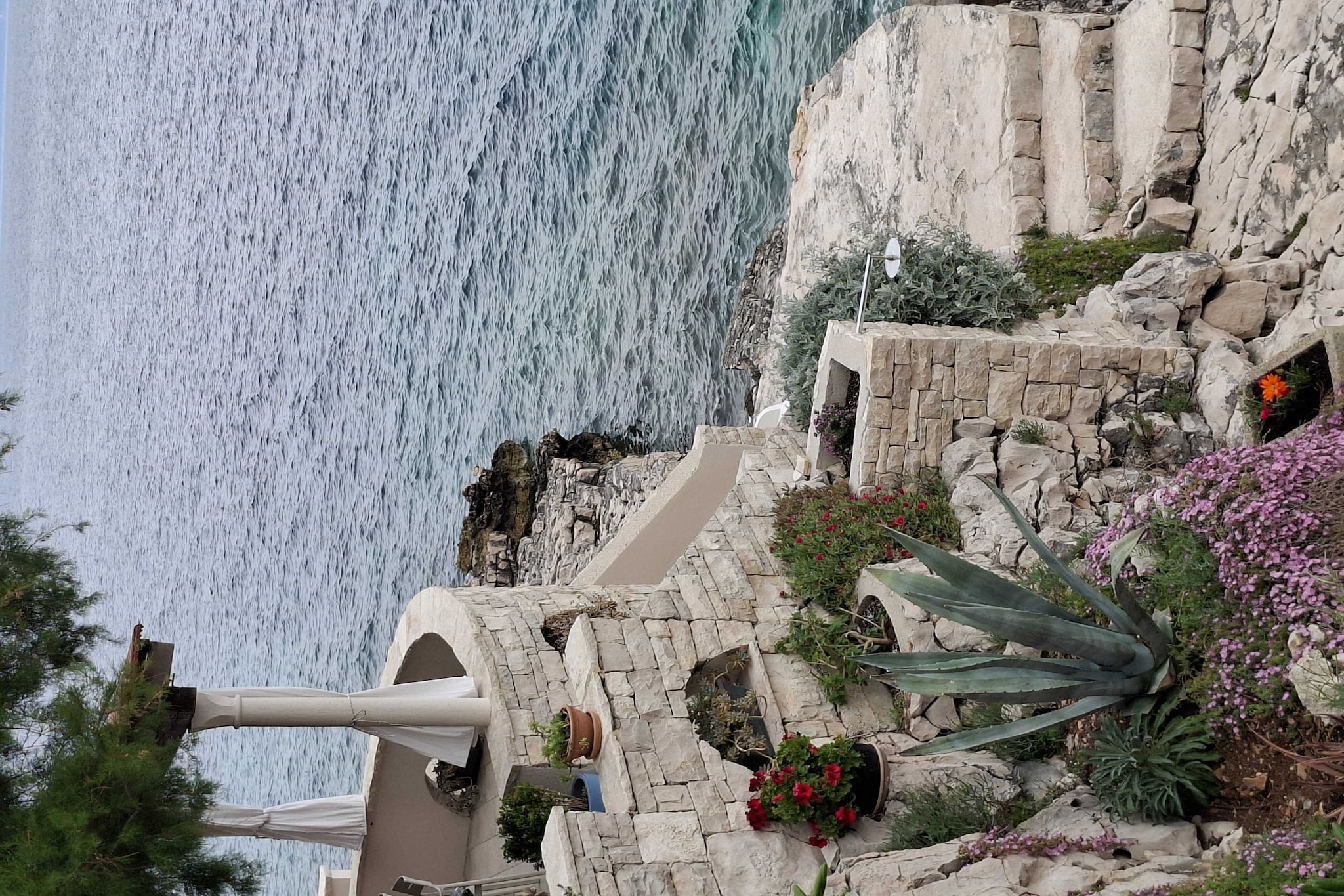 Holiday Home Luna - Two Bedroom Holiday Home with Sea View - Terrasse