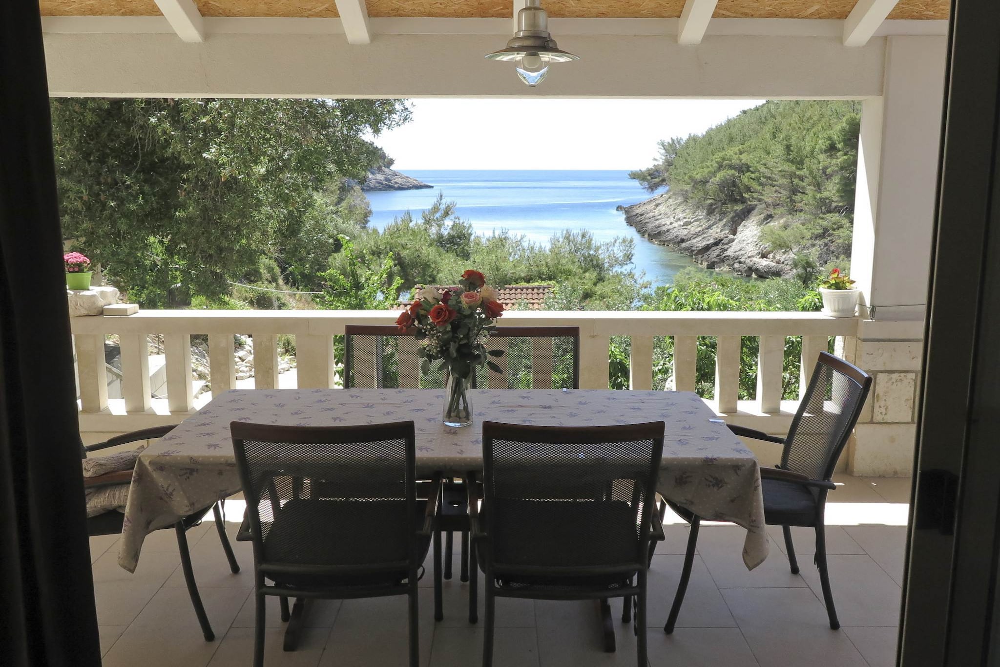 Holiday Home Maja - Four bedroom house with sea view-Terras