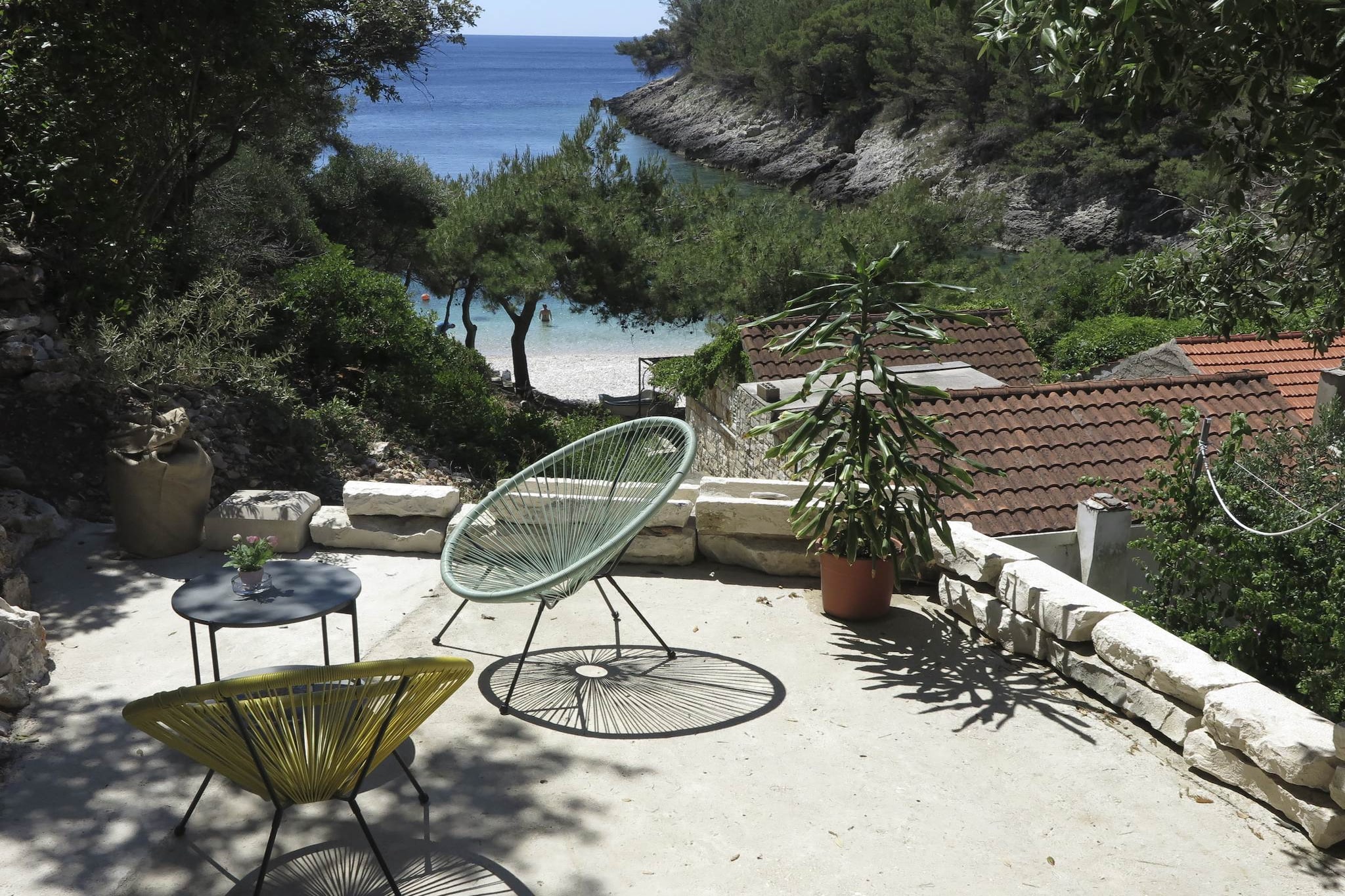 Holiday Home Maja - Four bedroom house with sea view-Terras