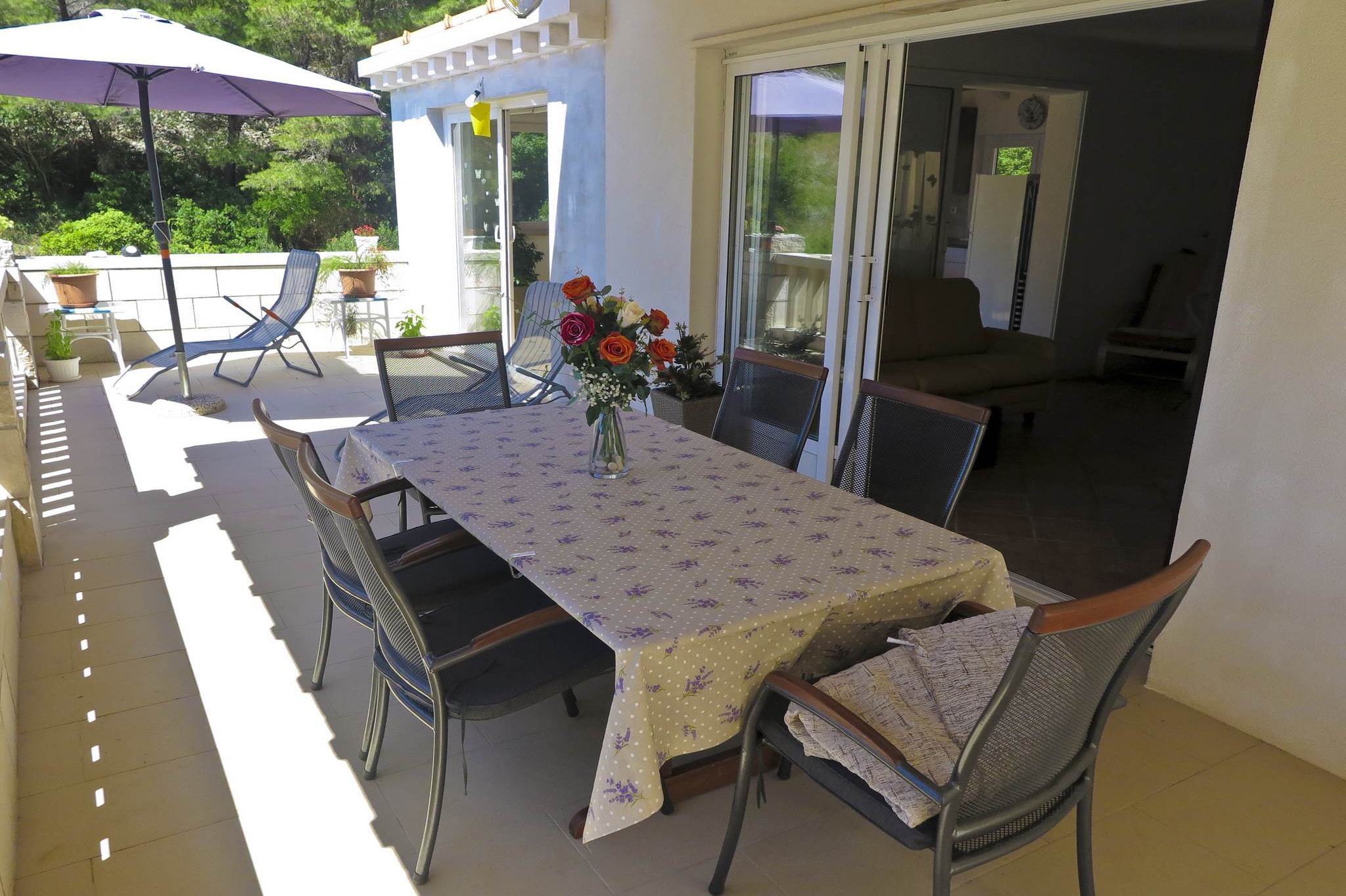 Holiday Home Maja - Four bedroom house with sea view-Terras