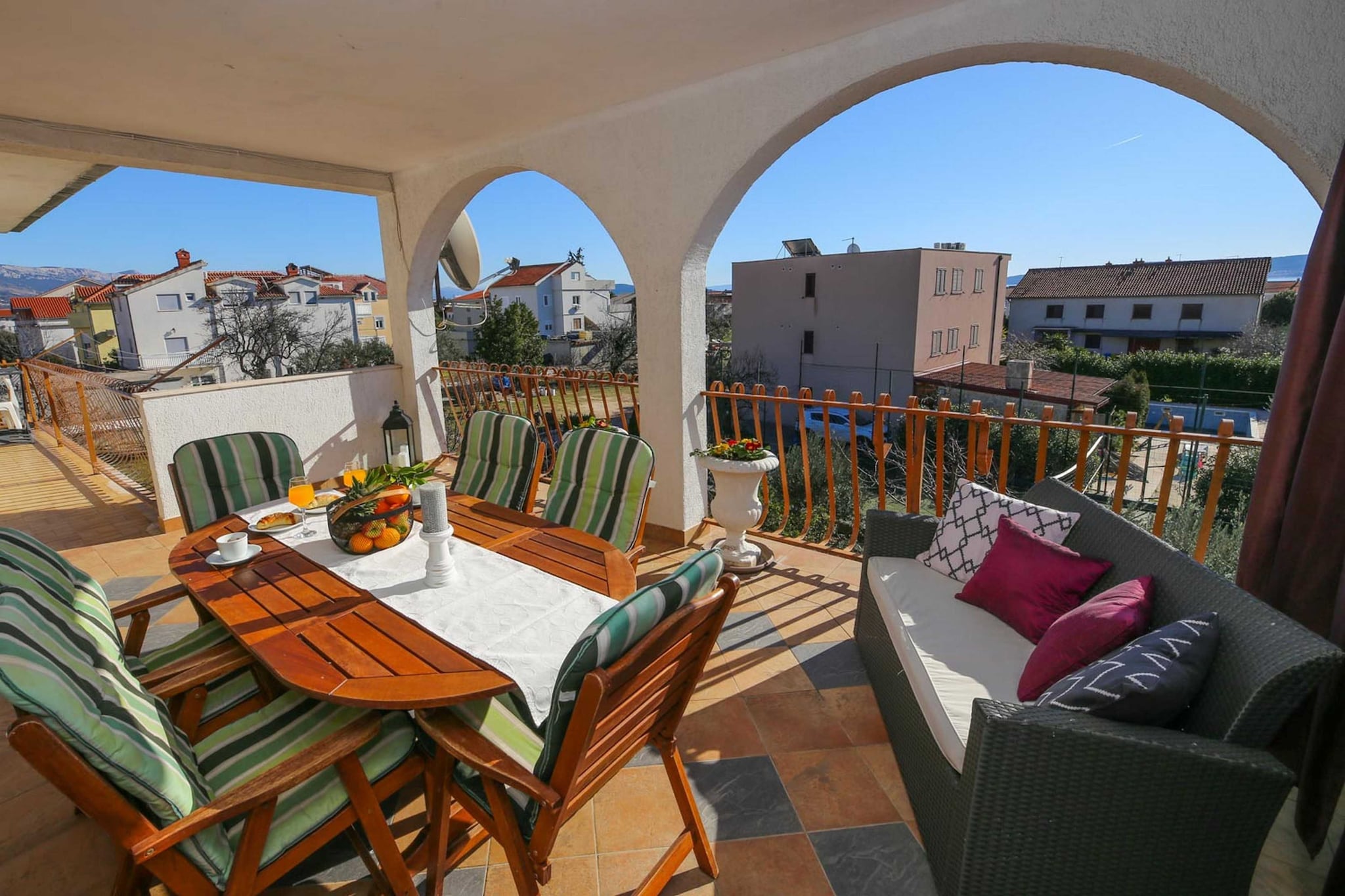 Apartment Kosor - Three Bedroom Apartment with Terrace and Sea view-Terras