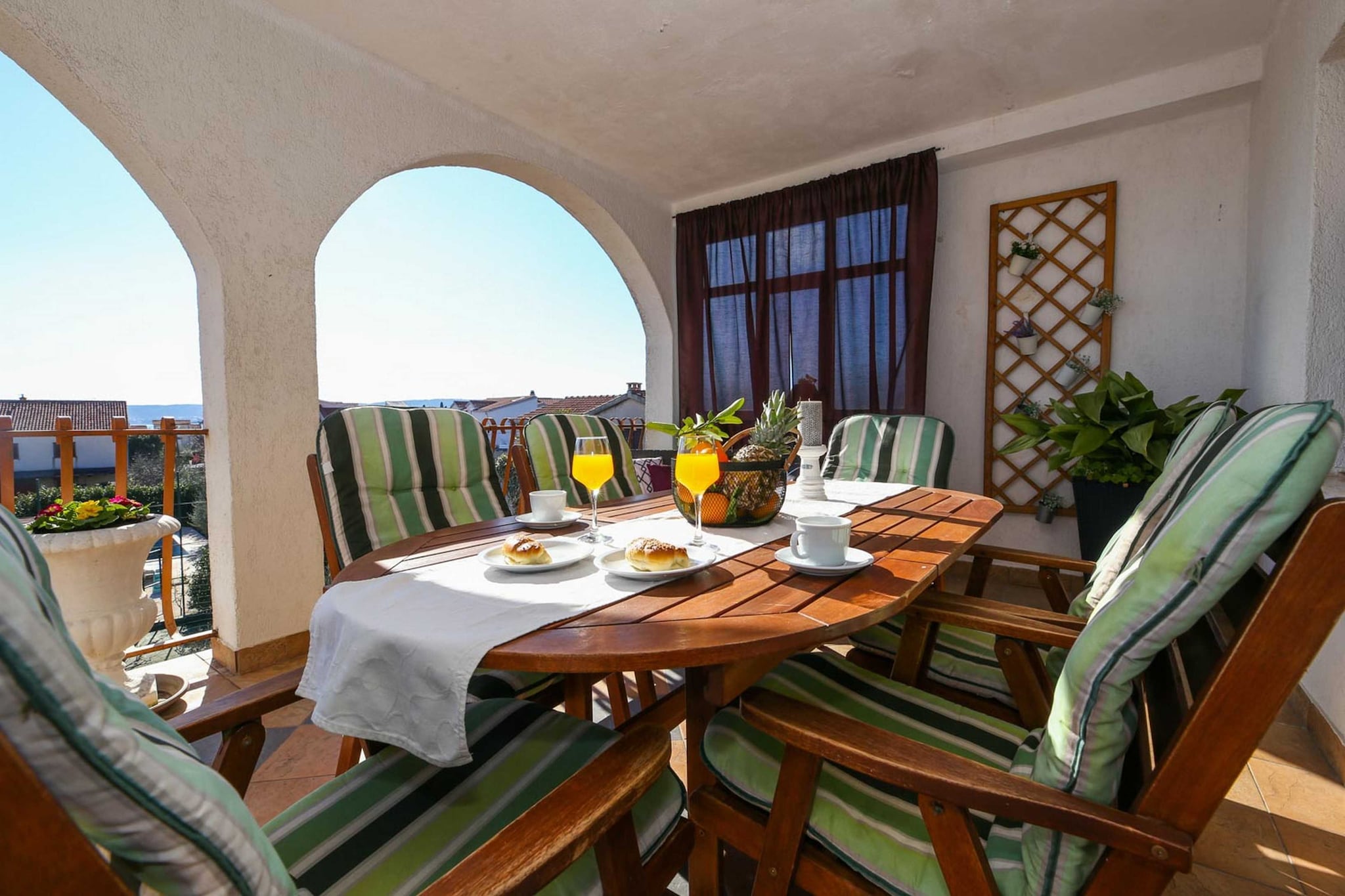 Apartment Kosor - Three Bedroom Apartment with Terrace and Sea view-Terras