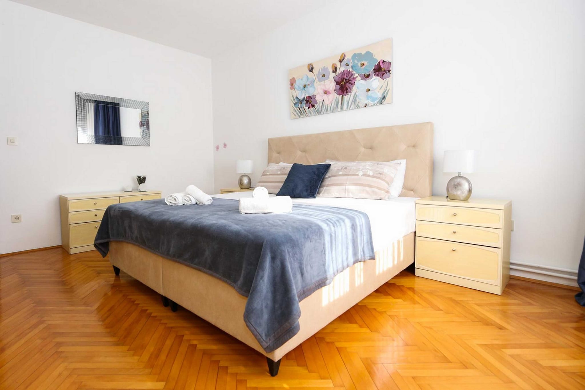 Apartment Kosor - Three Bedroom Apartment with Terrace and Sea view-Slaapkamer