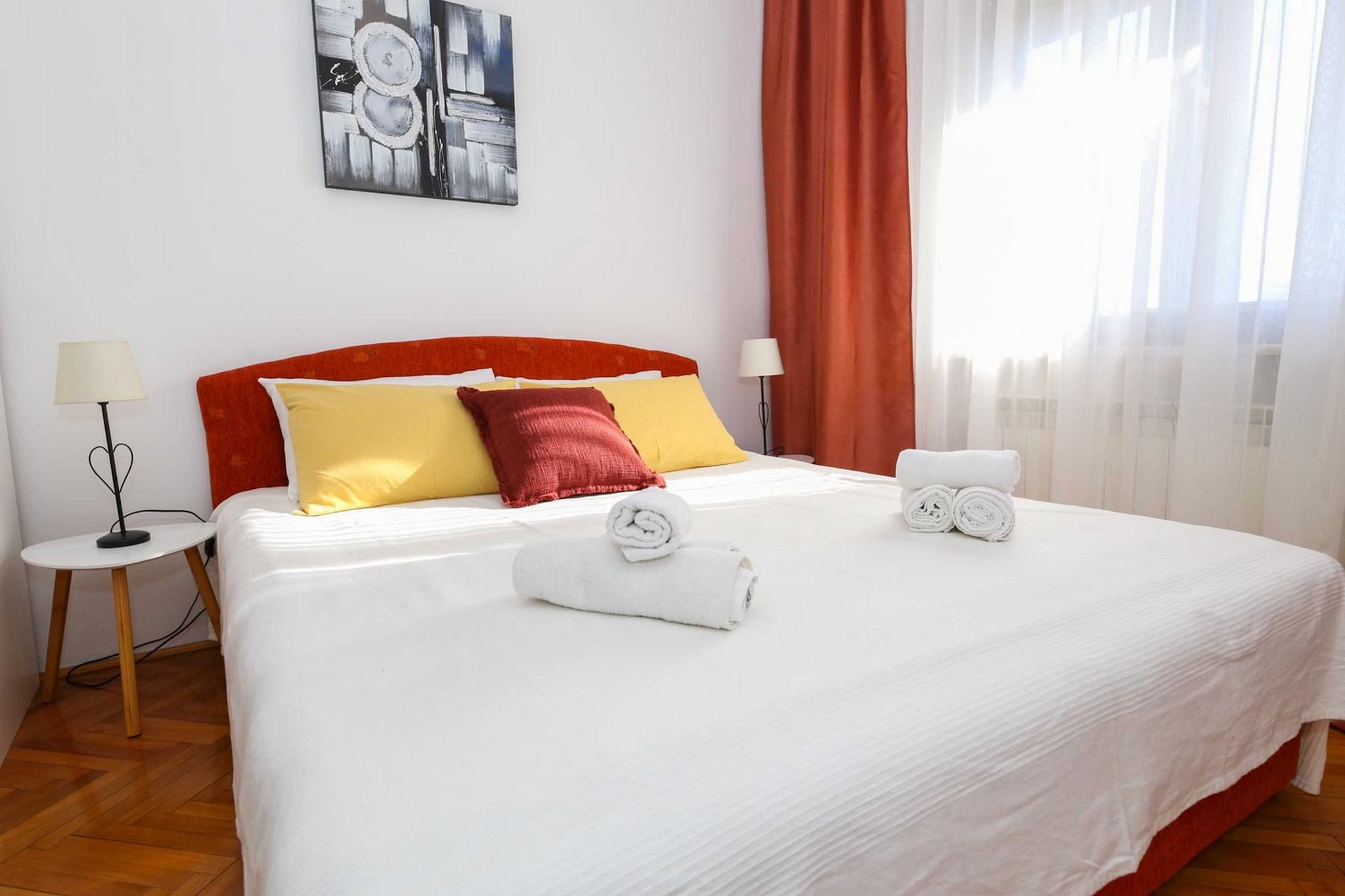 Apartment Kosor - Three Bedroom Apartment with Terrace and Sea view-Slaapkamer