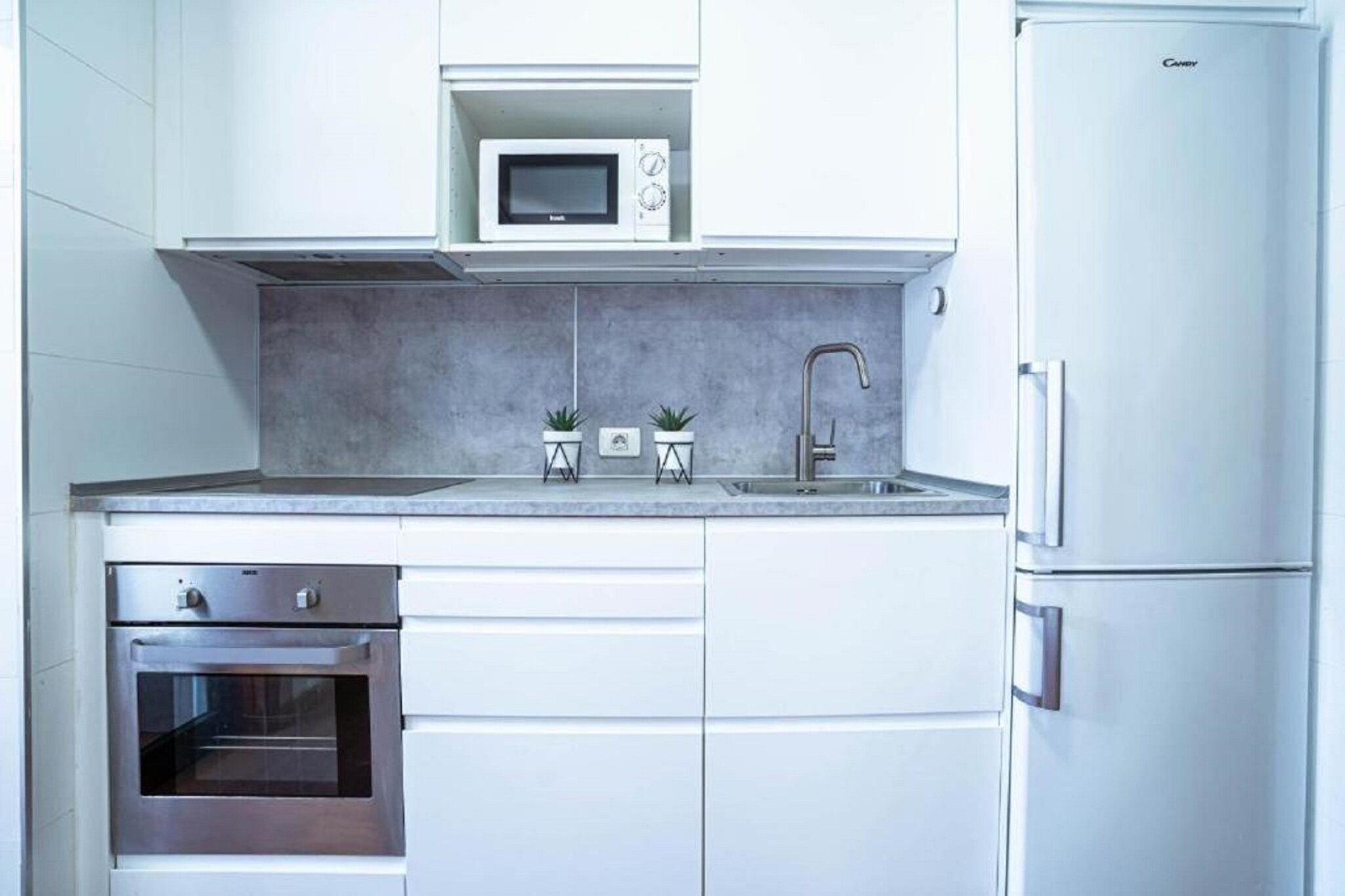 Ground floor: (Living room(seating area), Large kitchen(TV, dining table, seating area, hob, oven, microwave, fridge-freezer, air conditioning), Bedroom with bathroom(small double bed, shower, washbasin, toilet, air conditioning))\n\nOn the 1st floor: (Bedroom with bathroom(small double bed, shower, washbasin, toilet, air conditioning))\n\nbalcony or terrace, garden, parking, private outdoor pool