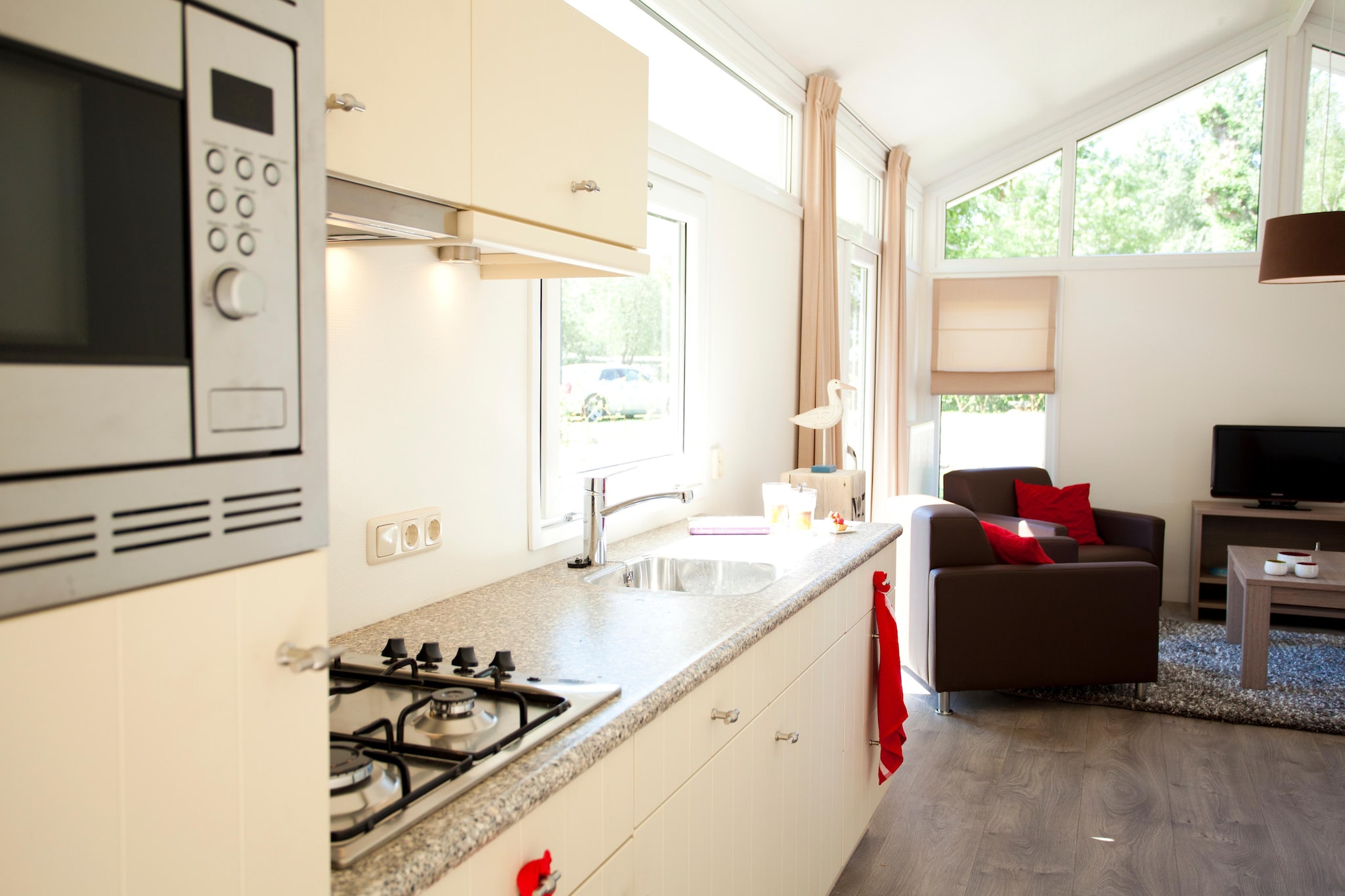 Contemporary chalet with dishwasher, in a holiday park on the Veluwemeer