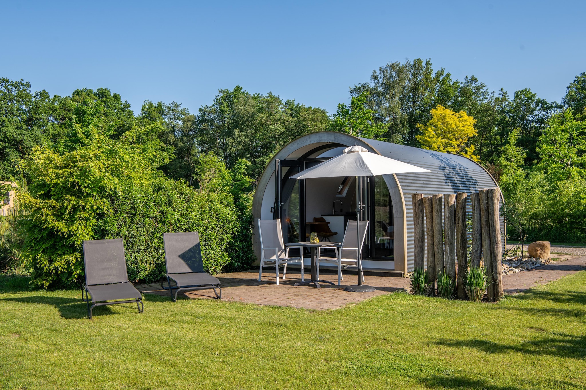 Natuurlodge Tureluur 2p - Buitenkant zomer