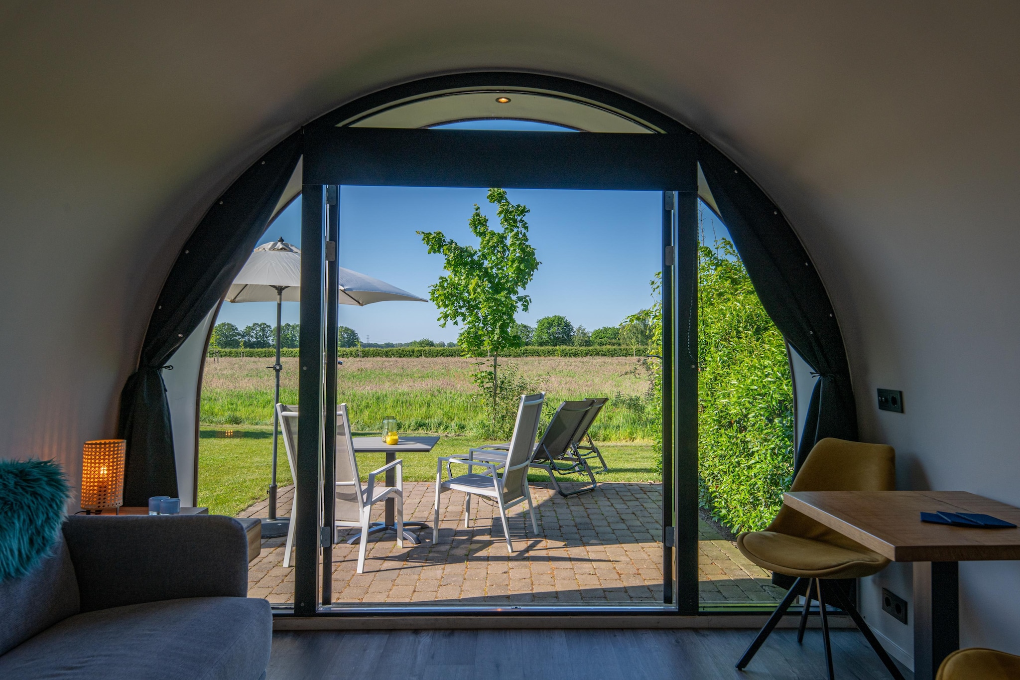 Natuurlodge Tureluur 2p - Uitzicht zomer