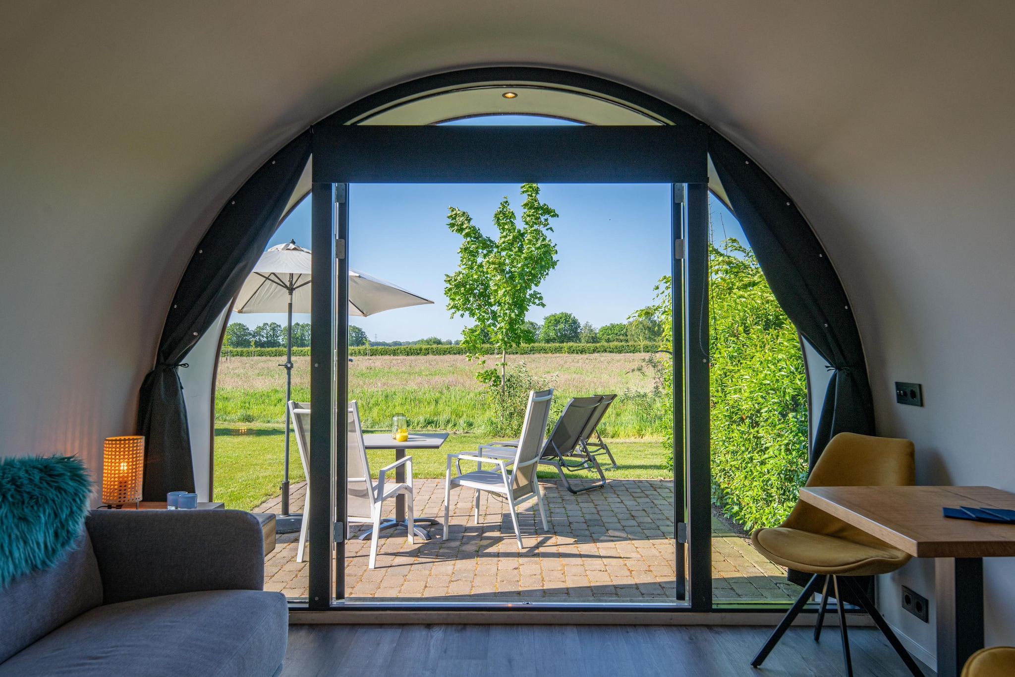 Natuurlodge Tureluur 2p - Uitzicht zomer