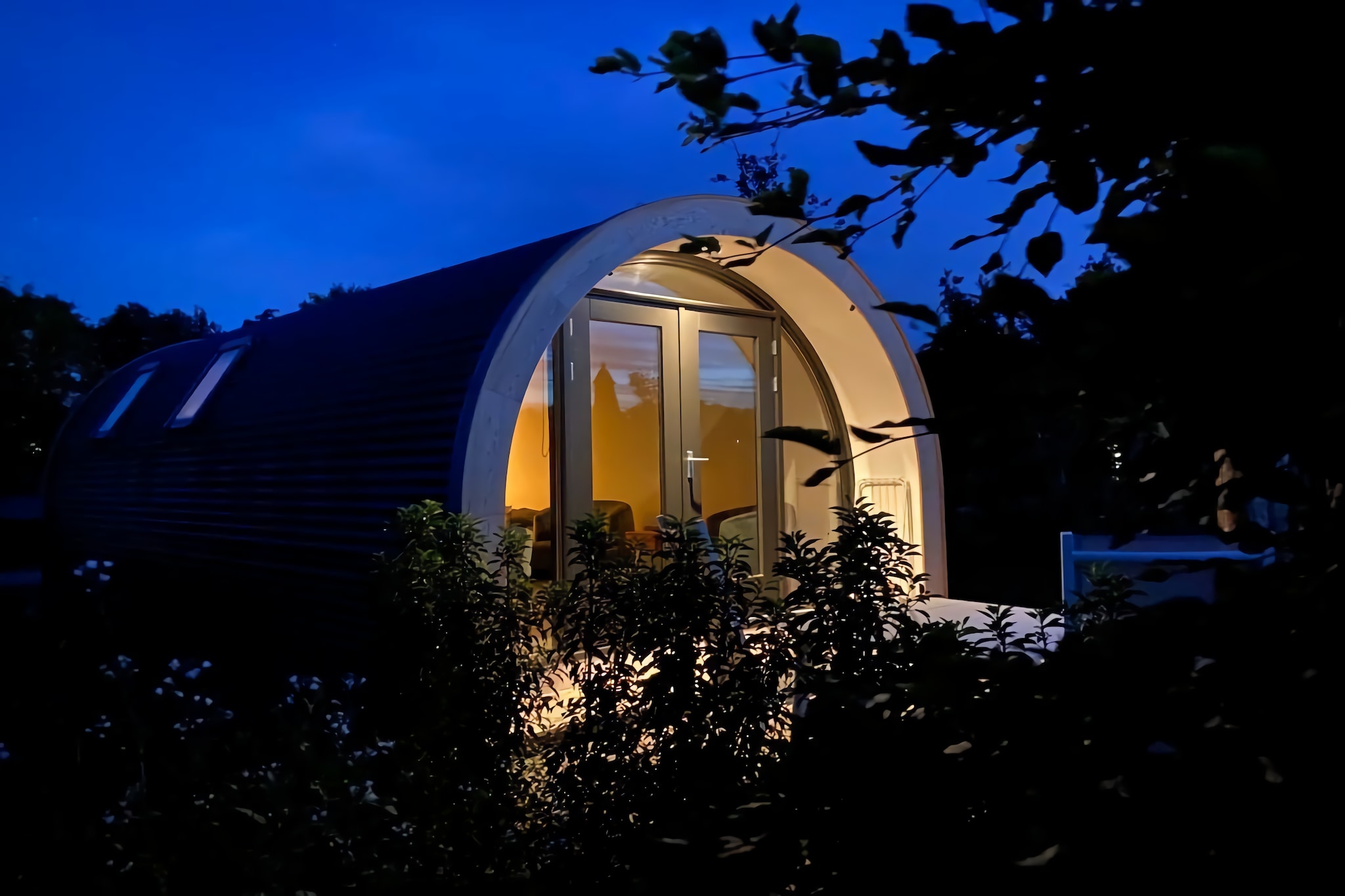 Natuurlodge Graspieper 2p - Buitenkant zomer