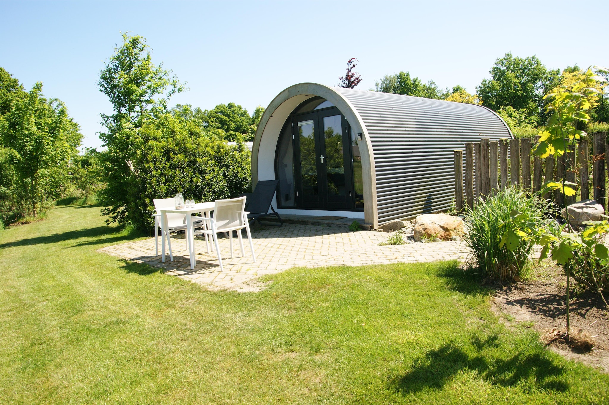 Natuurlodge Graspieper 2p - Buitenkant zomer