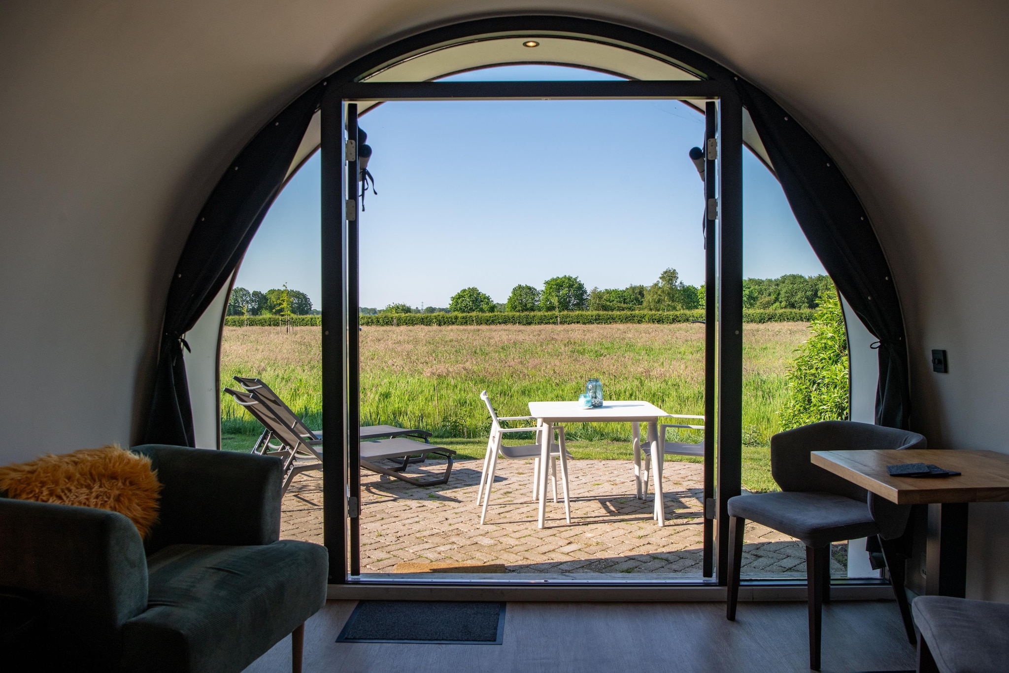 Natuurlodge Graspieper 2p - Uitzicht zomer