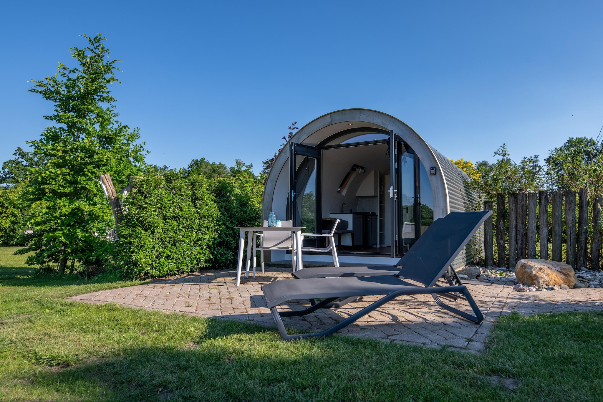 Natuurlodge Graspieper 2p - Tuinen zomer