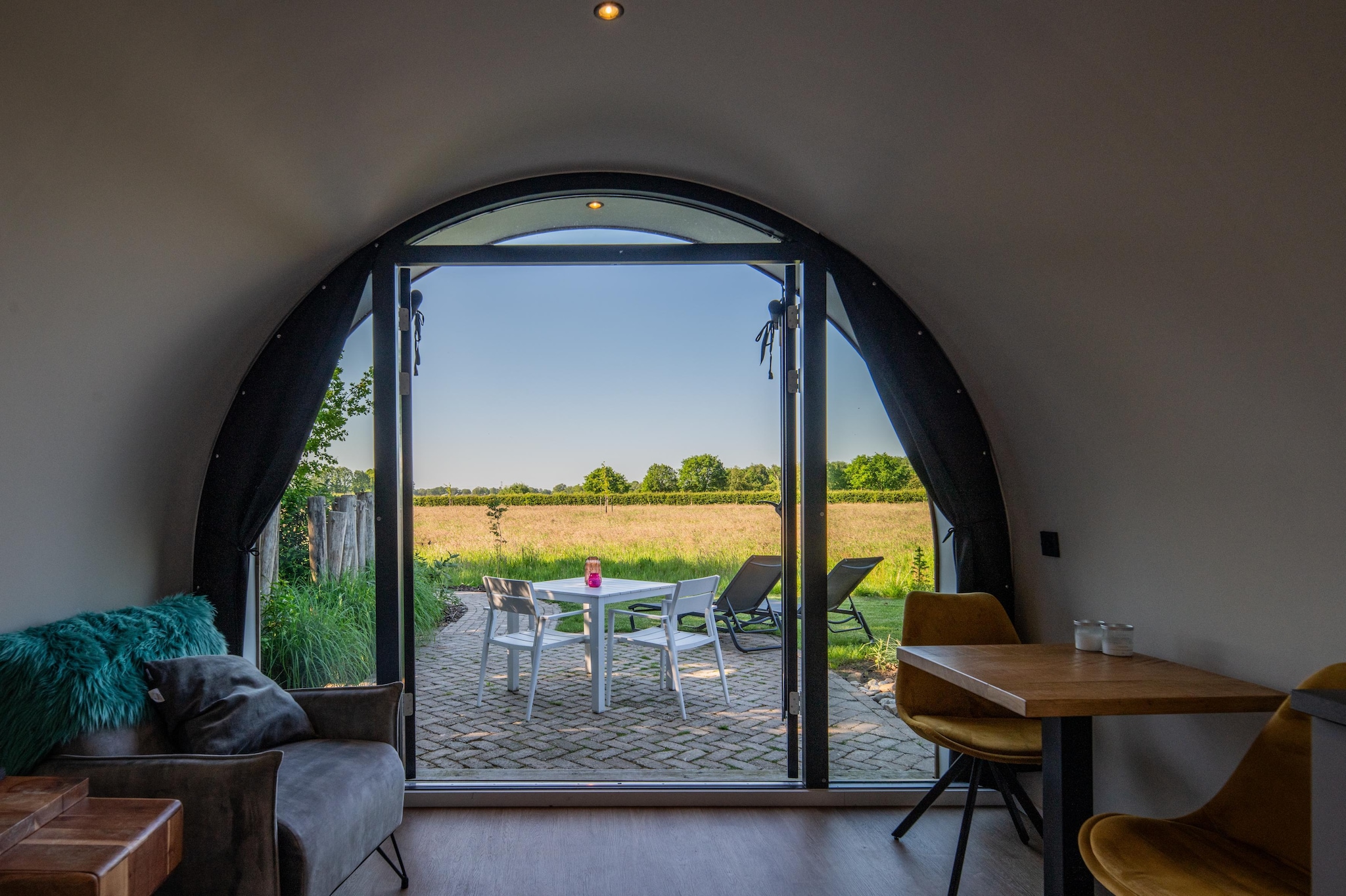 Wellness lodge Wulp 2p - Uitzicht zomer