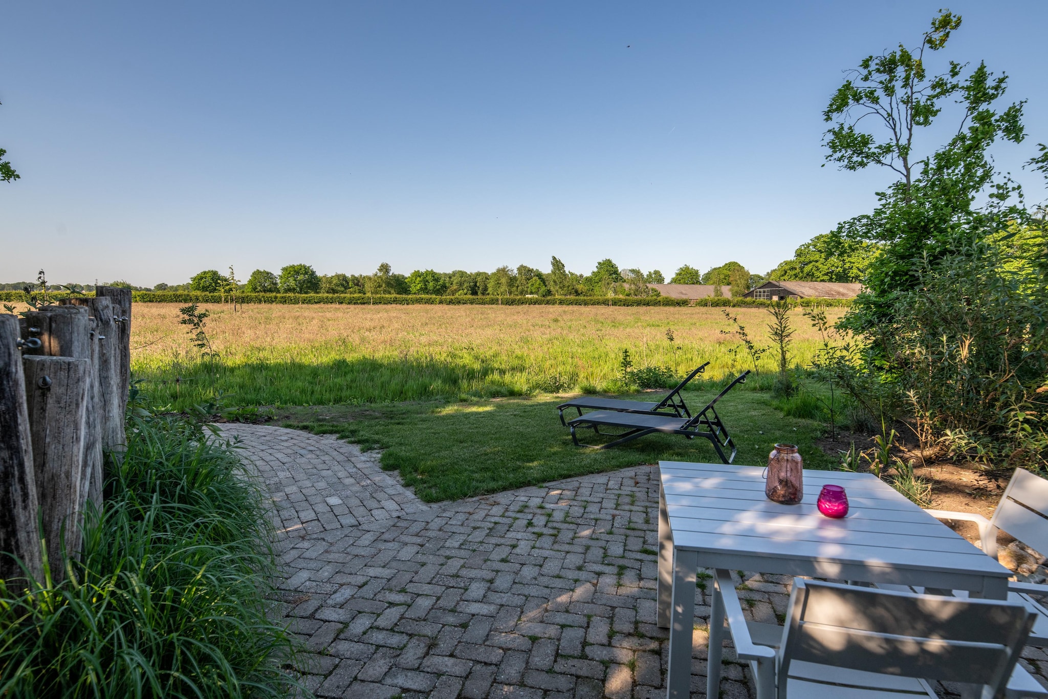 Wellness lodge Wulp 2p - Uitzicht zomer