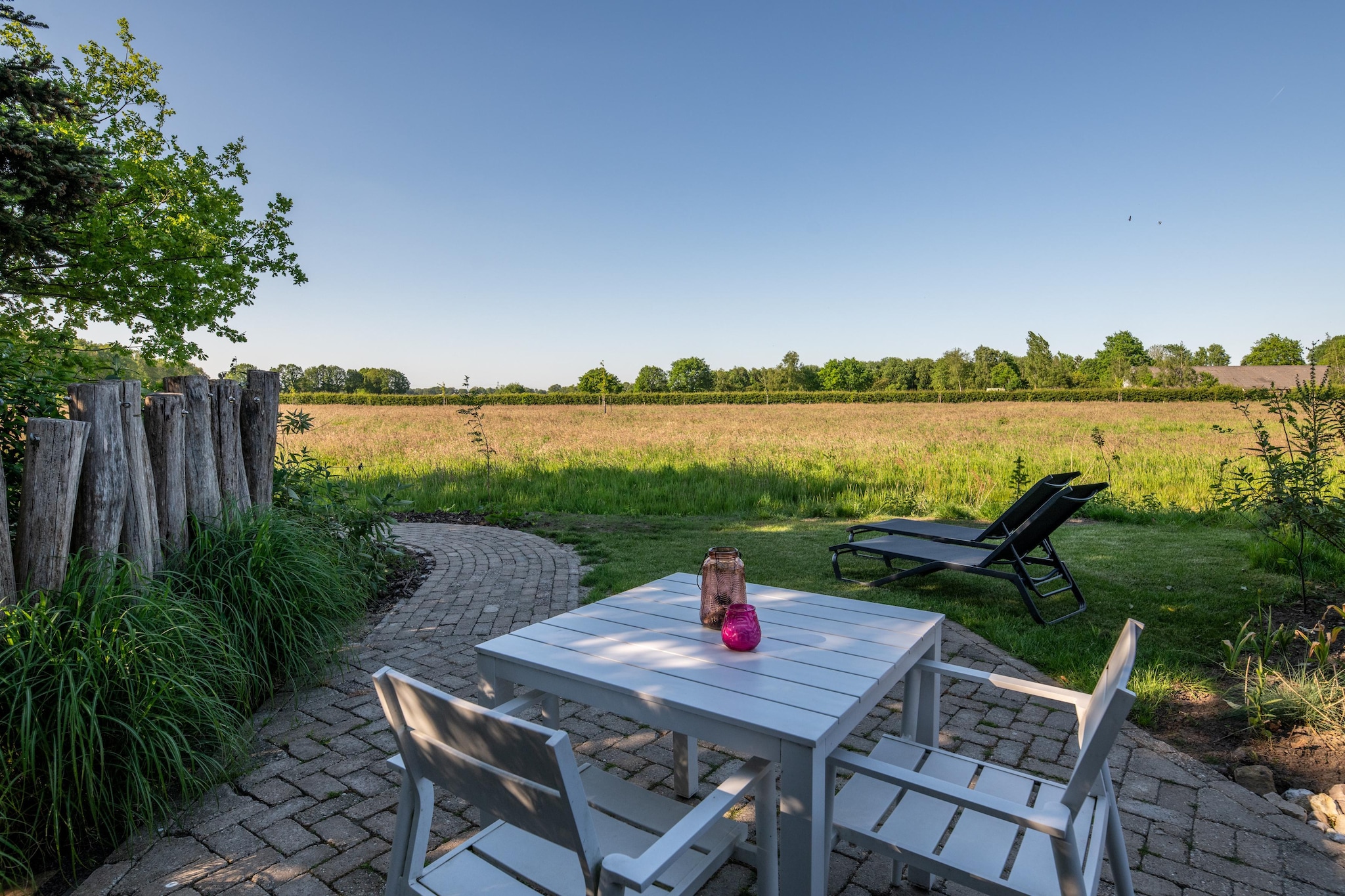 Wellness lodge Wulp 2p - Uitzicht zomer