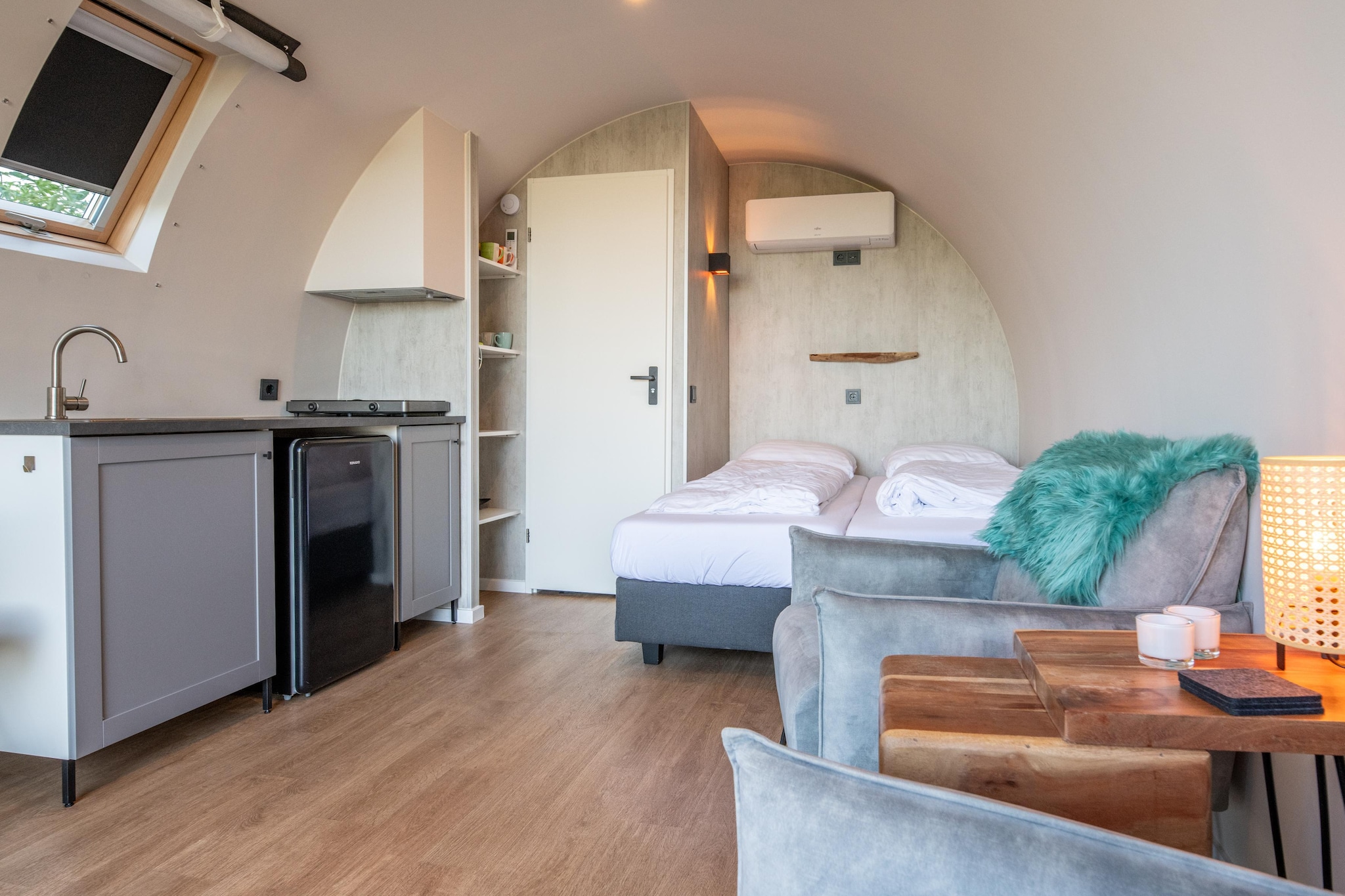 Wellness lodge Wulp 2p - Woonkamer