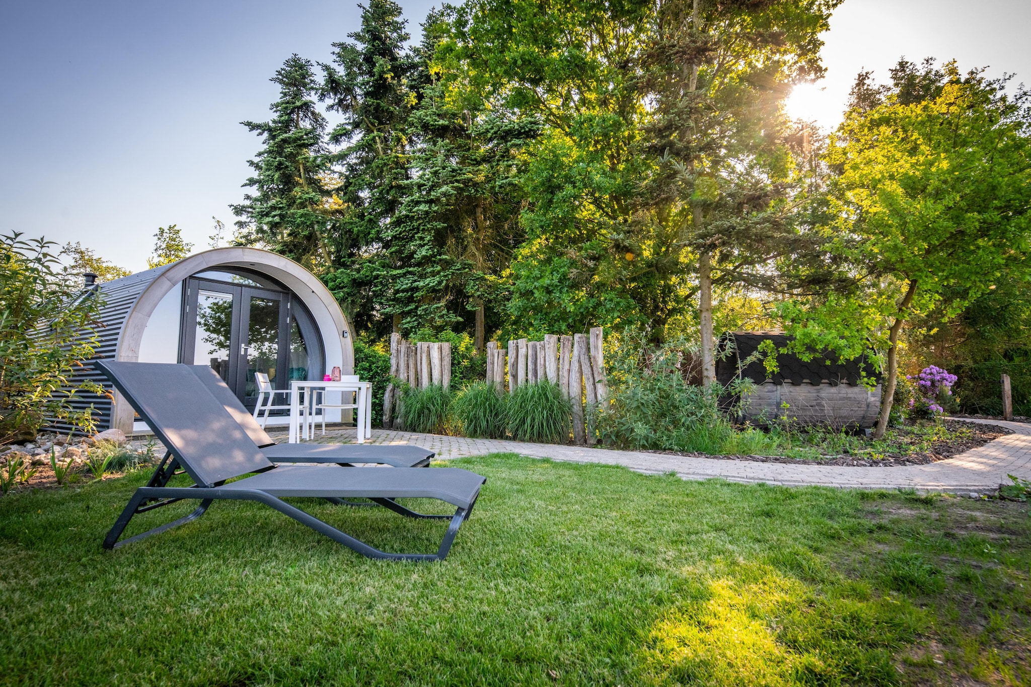 Wellness lodge Wulp 2p - Tuinen zomer