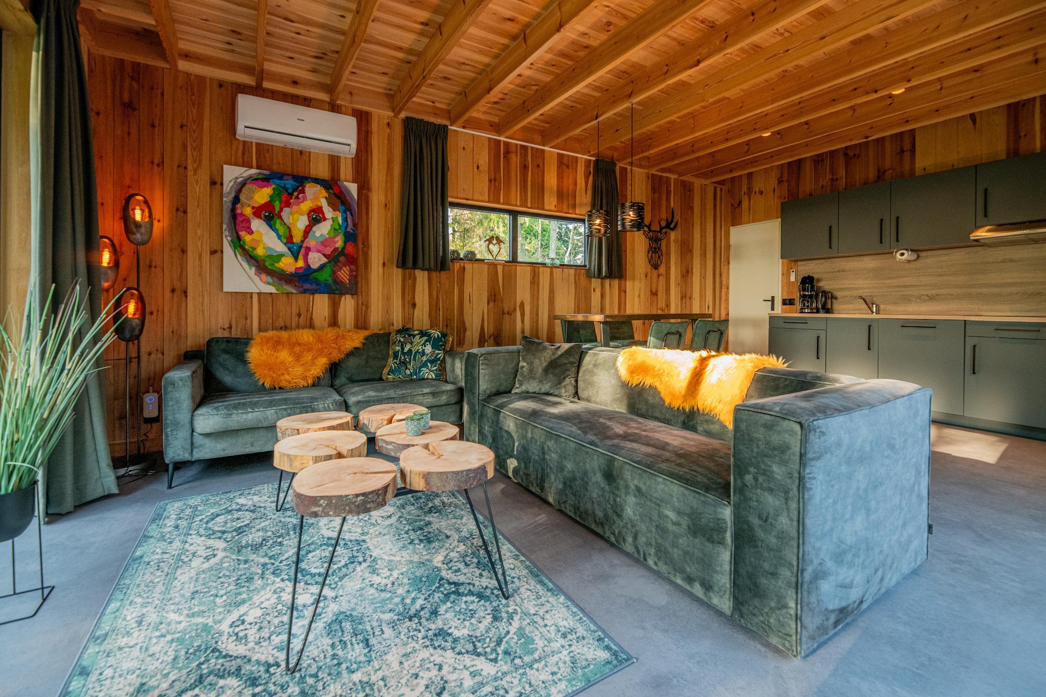 Wellness lodge Grutto 2p - Woonkamer
